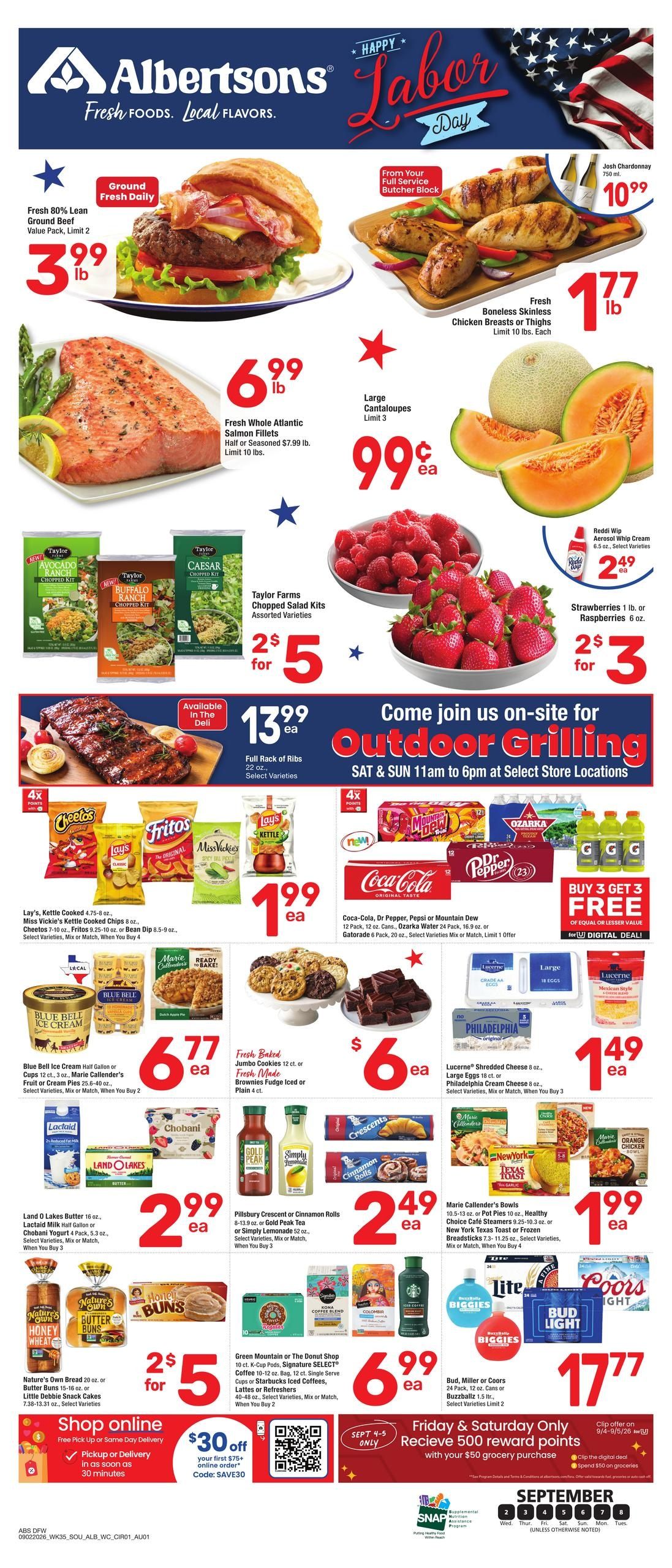 Albertsons (Allen Area, TX) Weekly Ad September 2 - 8, 2026