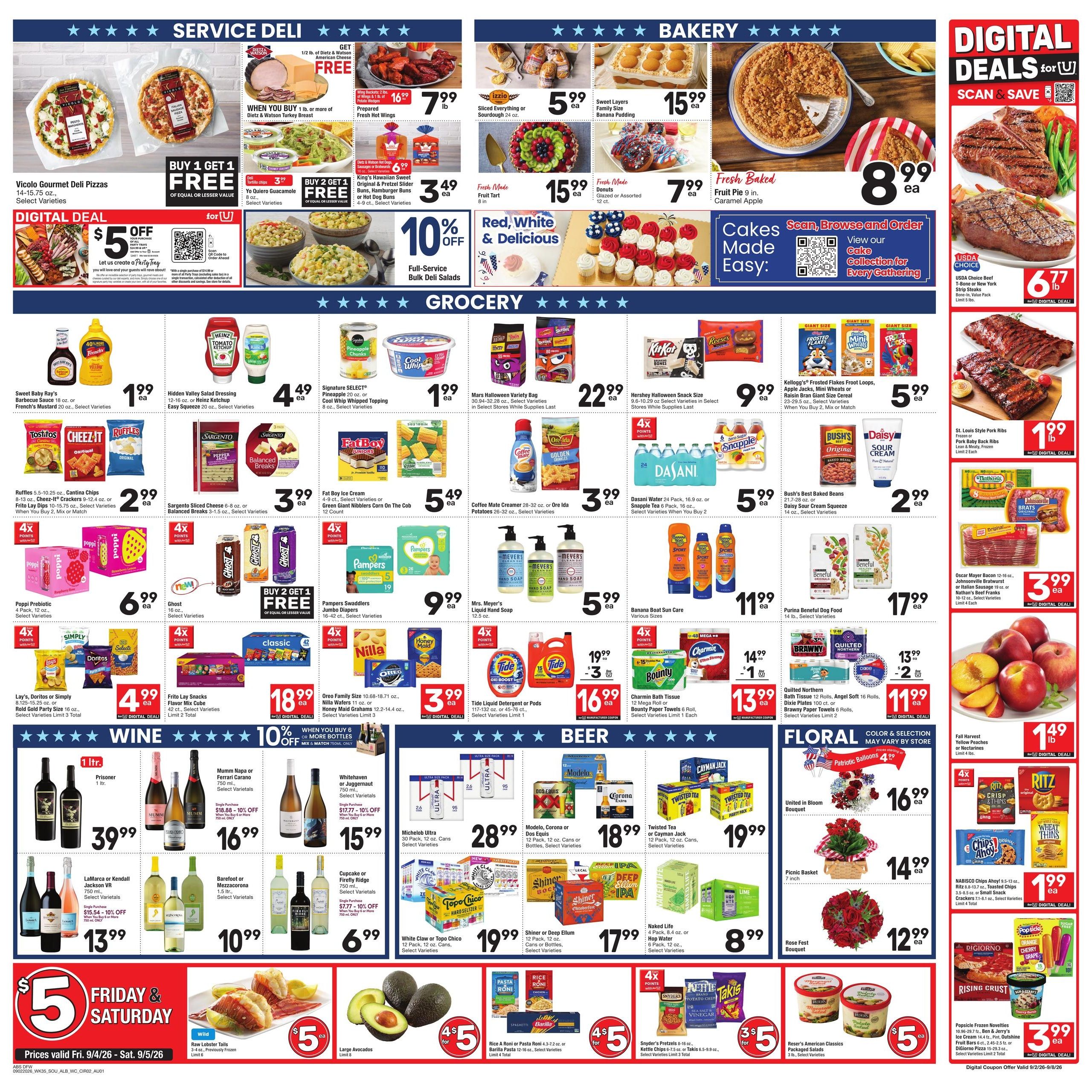 Albertsons (Allen Area, TX) Weekly Ad September 2 - 8, 2026