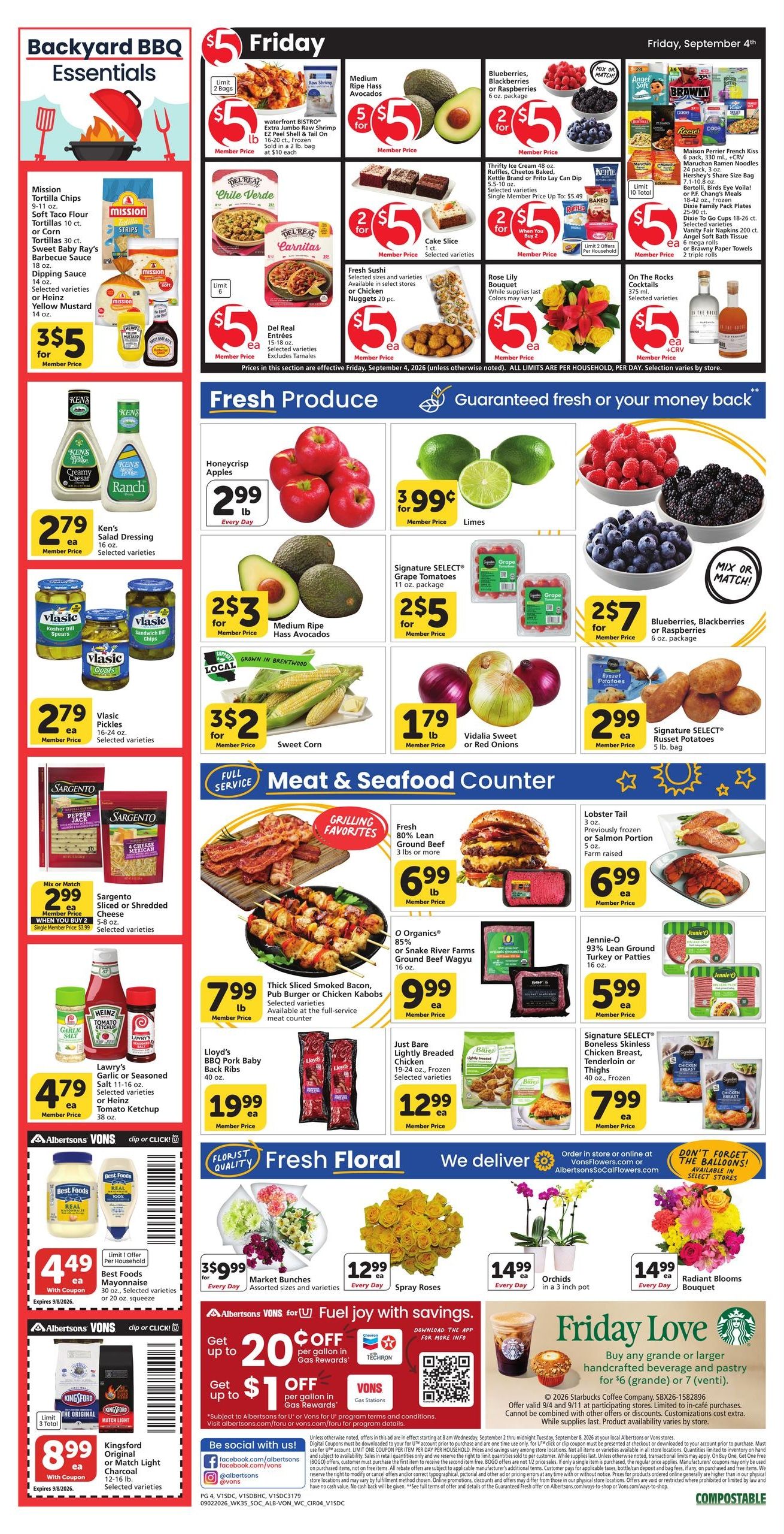 Albertsons (San Diego Area, CA) Weekly Ad September 2 - 8, 2026