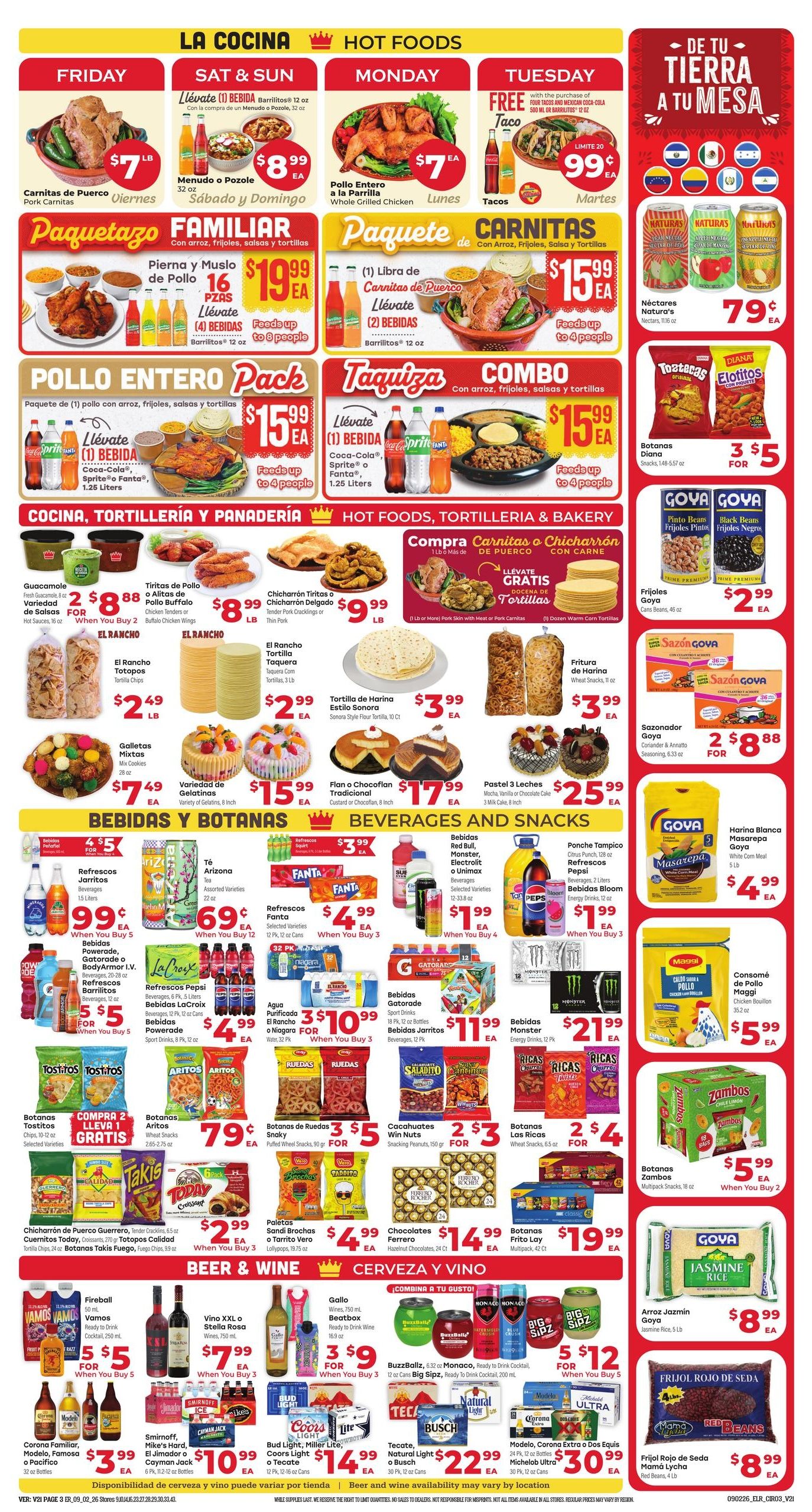El Rancho Supermercado (Allen Area, TX) Weekly Ad September 2 - 8, 2026