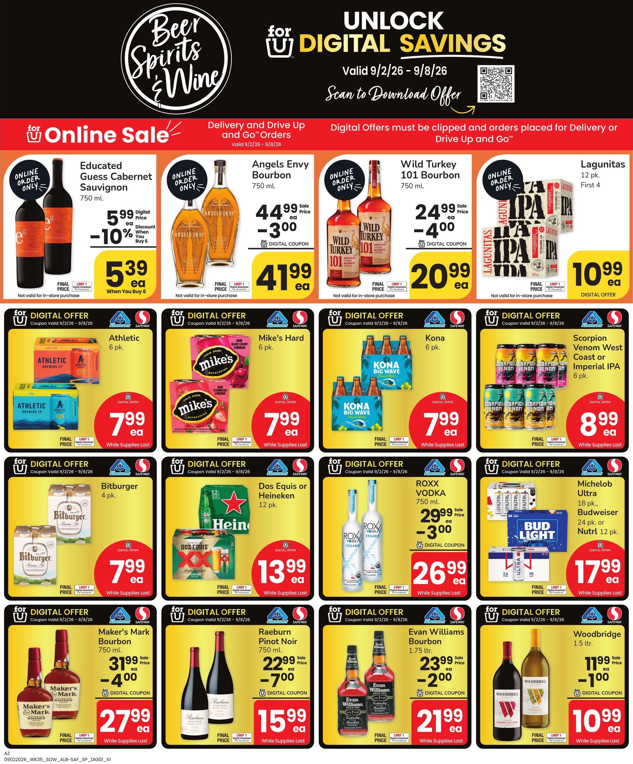 Albertsons (Phoenix Area, AZ) Weekly Ad September 2 - 8, 2026