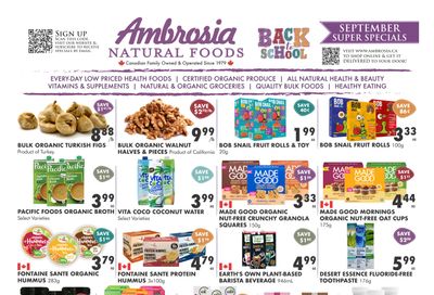 Ambrosia Natural Foods Flyer September 1 to 30