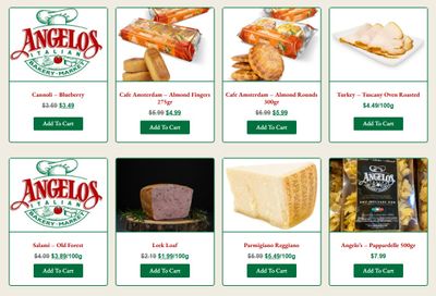 Angelo's Italian Bakery Monthly Specials September 1 to 30