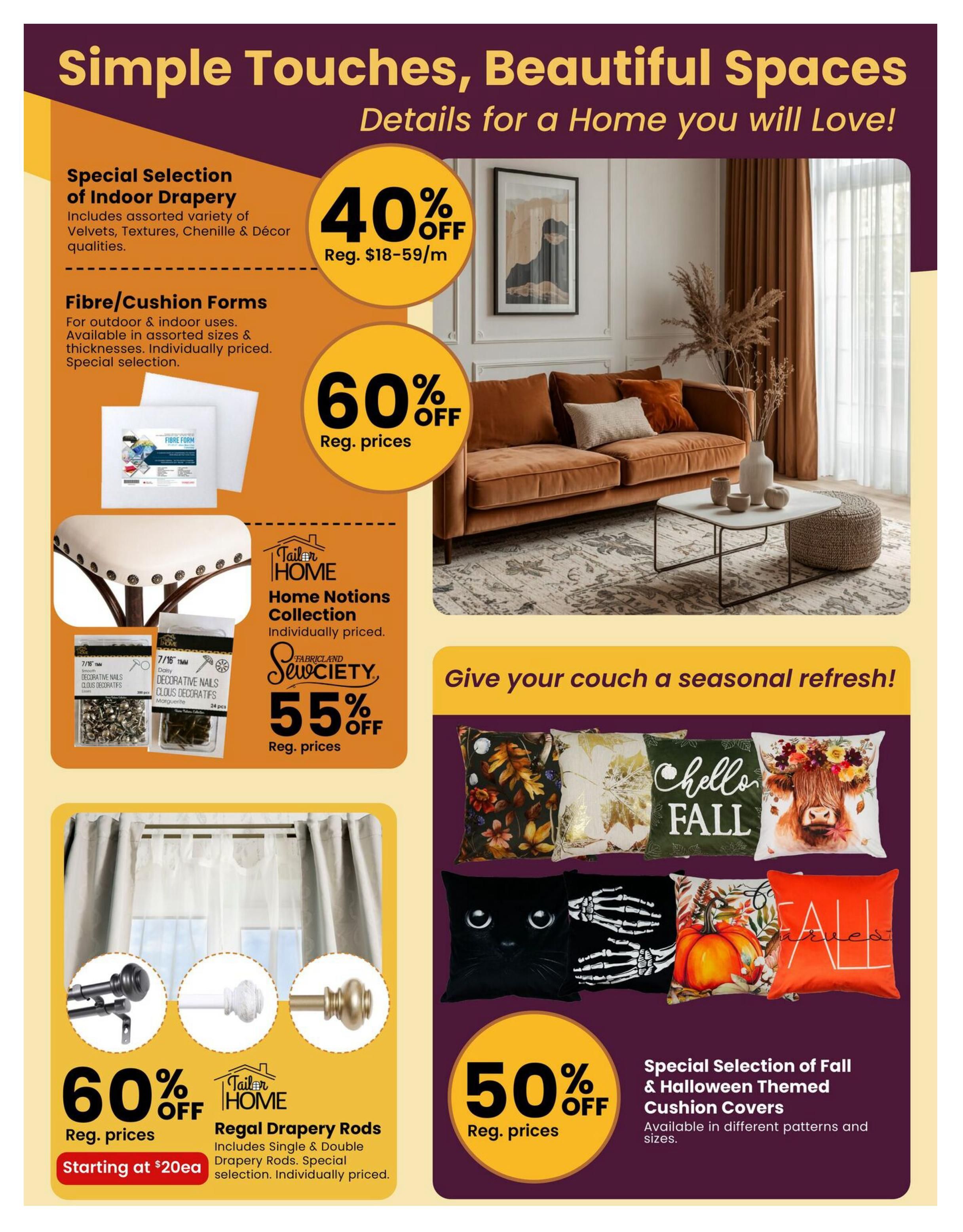 Fabricland (ON) Flyer September 1 to 30
