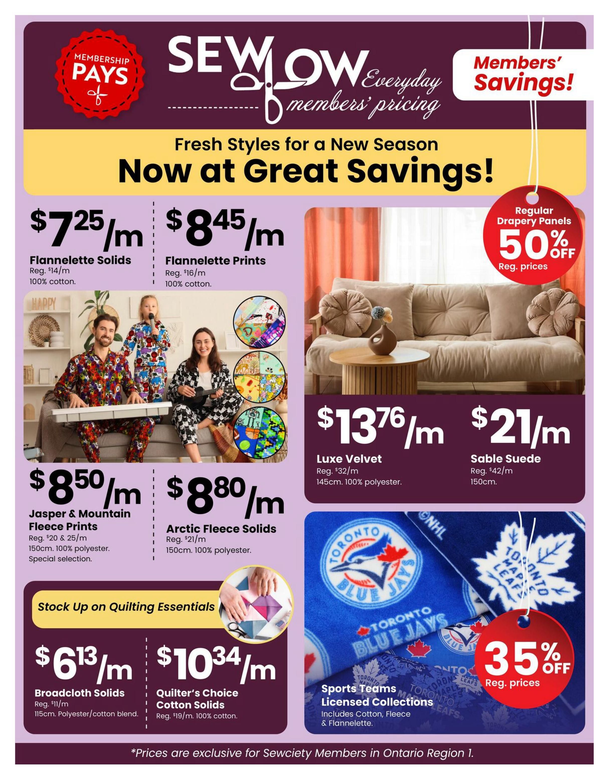 Fabricland (ON) Flyer September 1 to 30