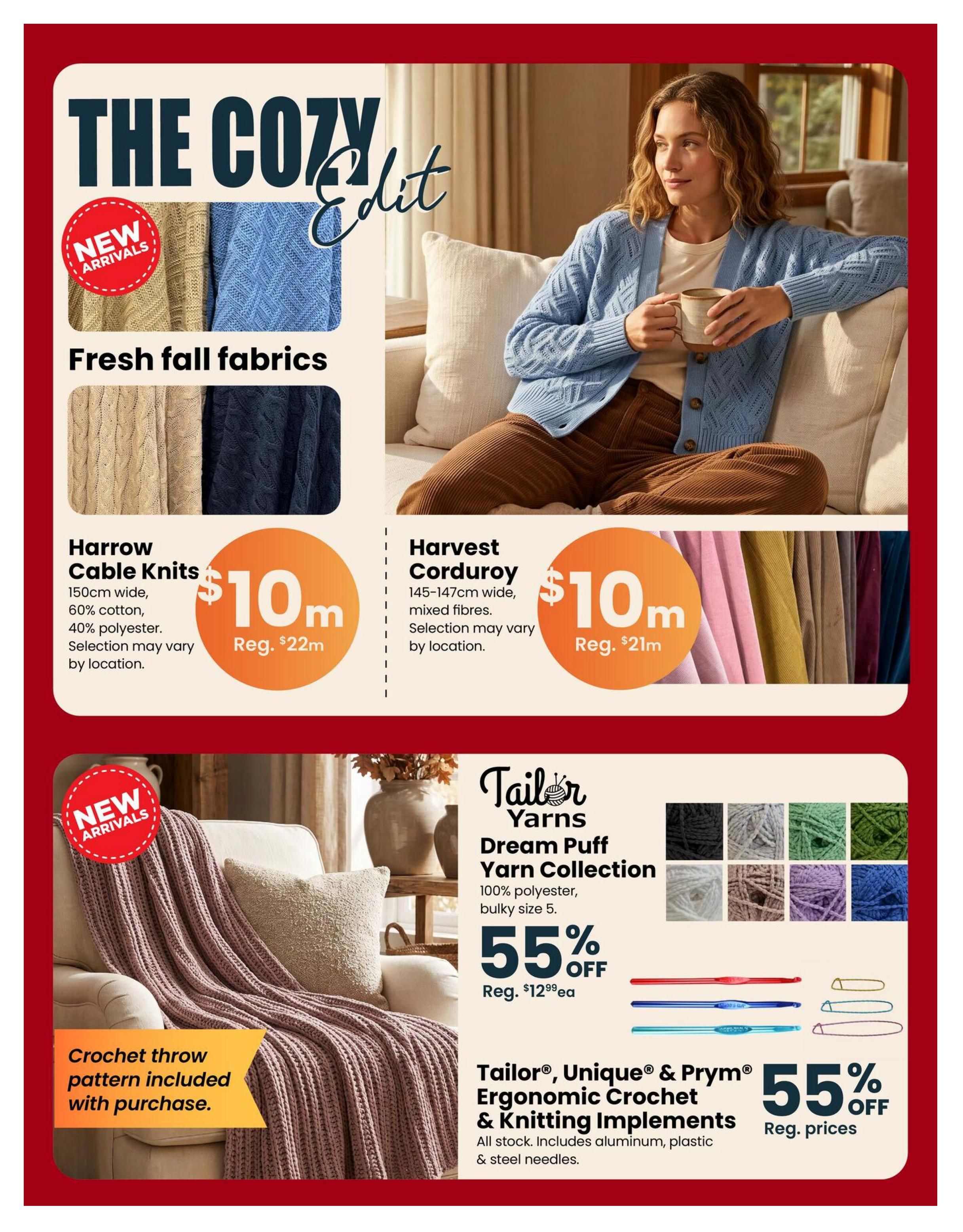 Fabricland (West) Flyer September 1 to 30