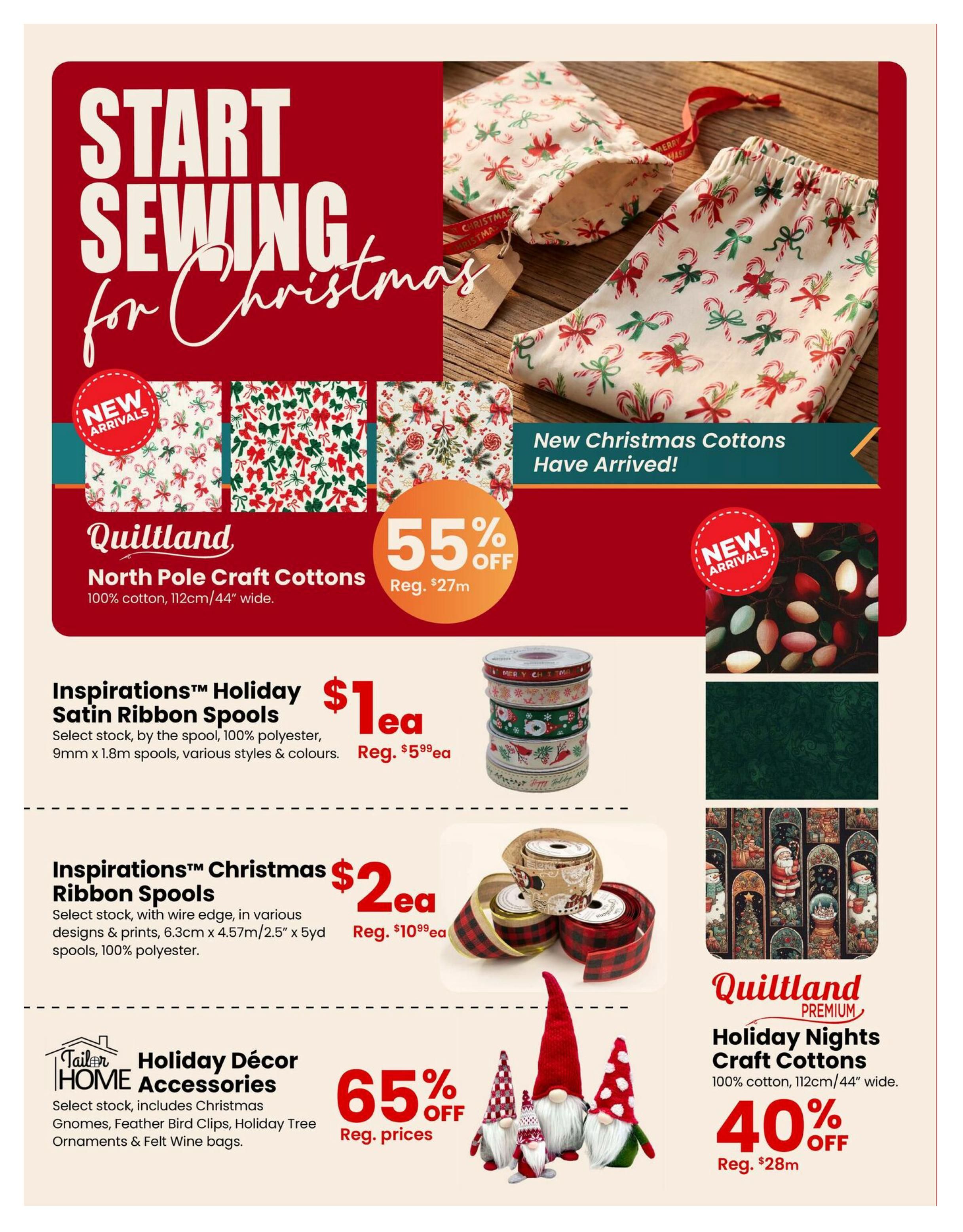 Fabricland (West) Flyer September 1 to 30