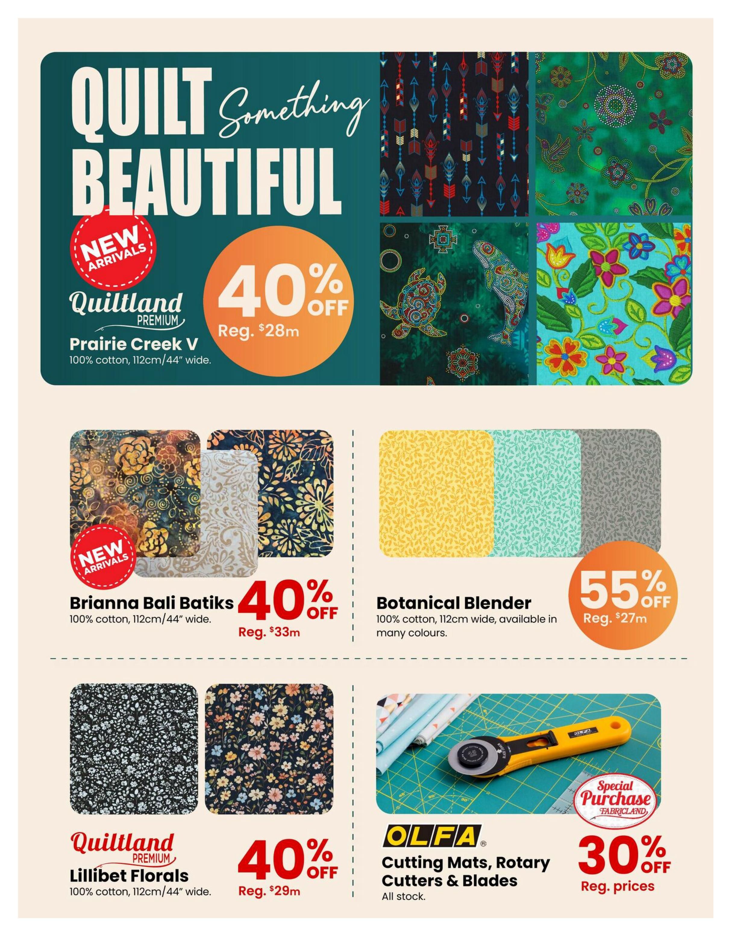 Fabricland (West) Flyer September 1 to 30