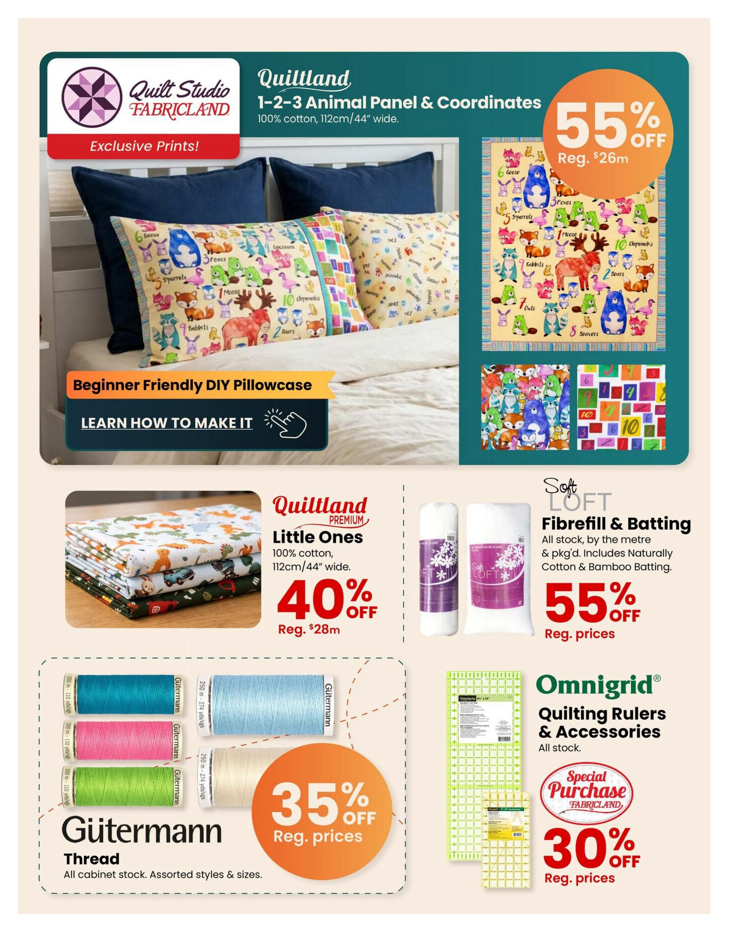 Fabricland (West) Flyer September 1 to 30