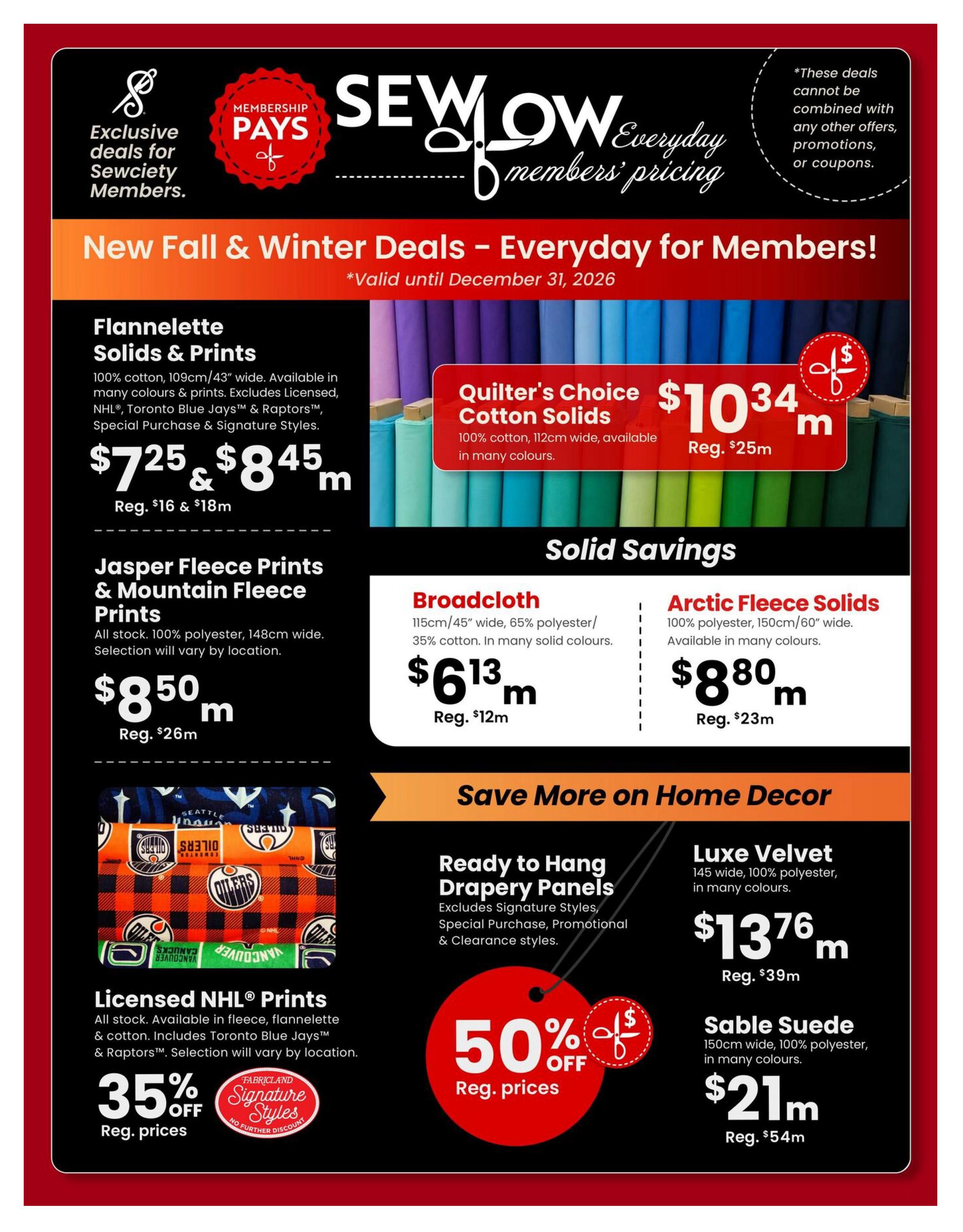 Fabricland (West) Flyer September 1 to 30