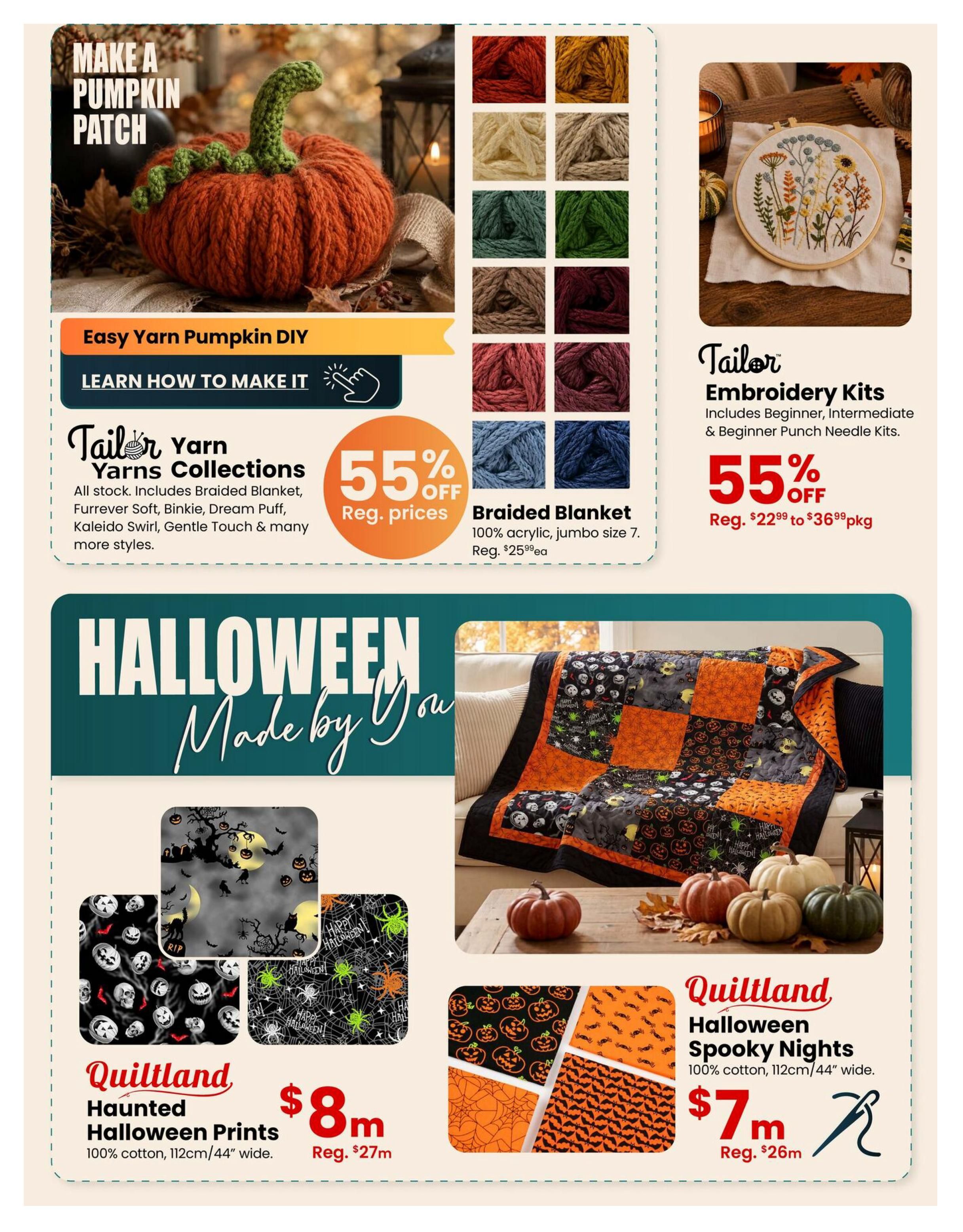 Fabricland (West) Flyer September 1 to 30