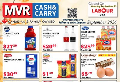 MVR Cash and Carry Flyer September 1 to 30