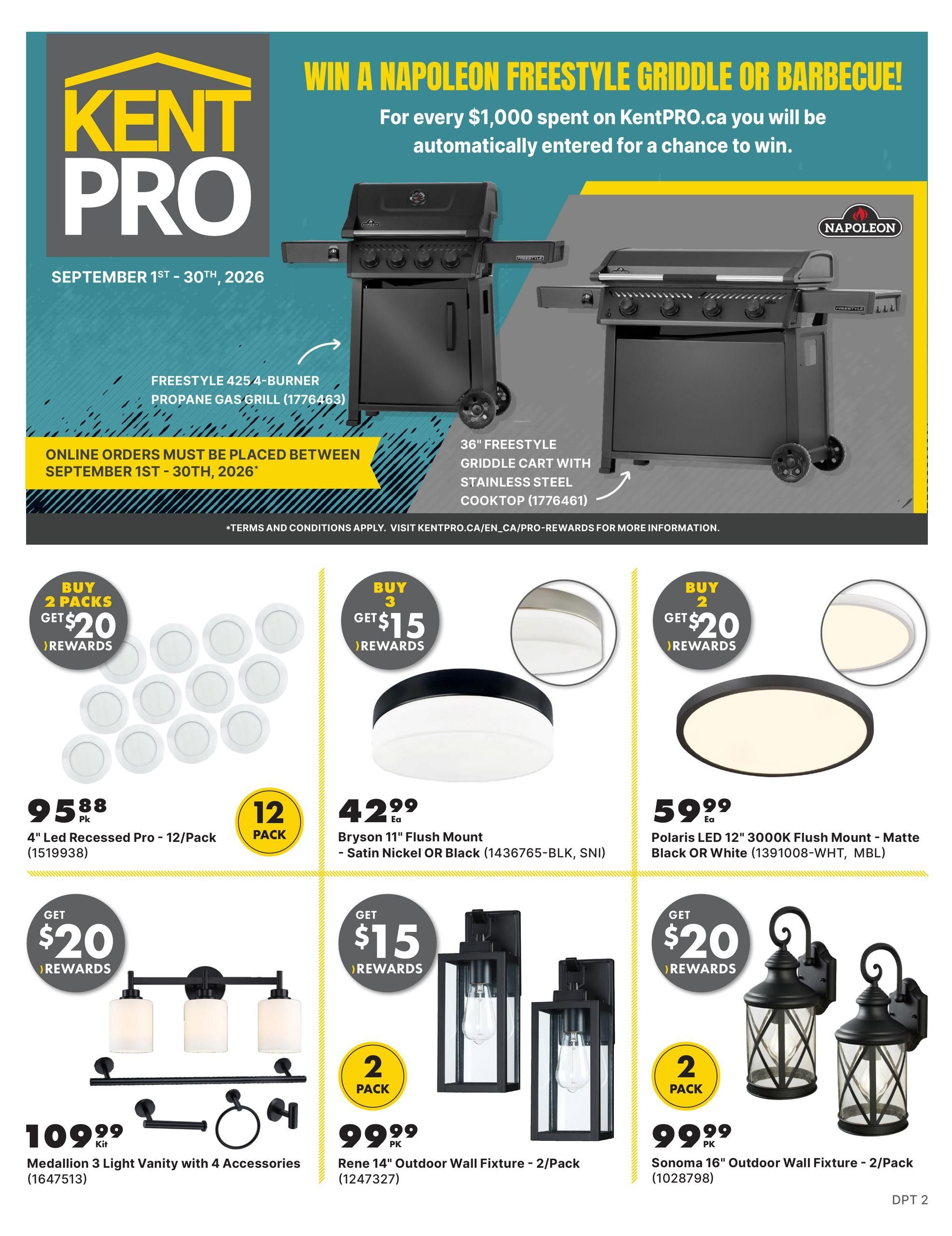 KentPro Monthly Flyer September 1 to 30