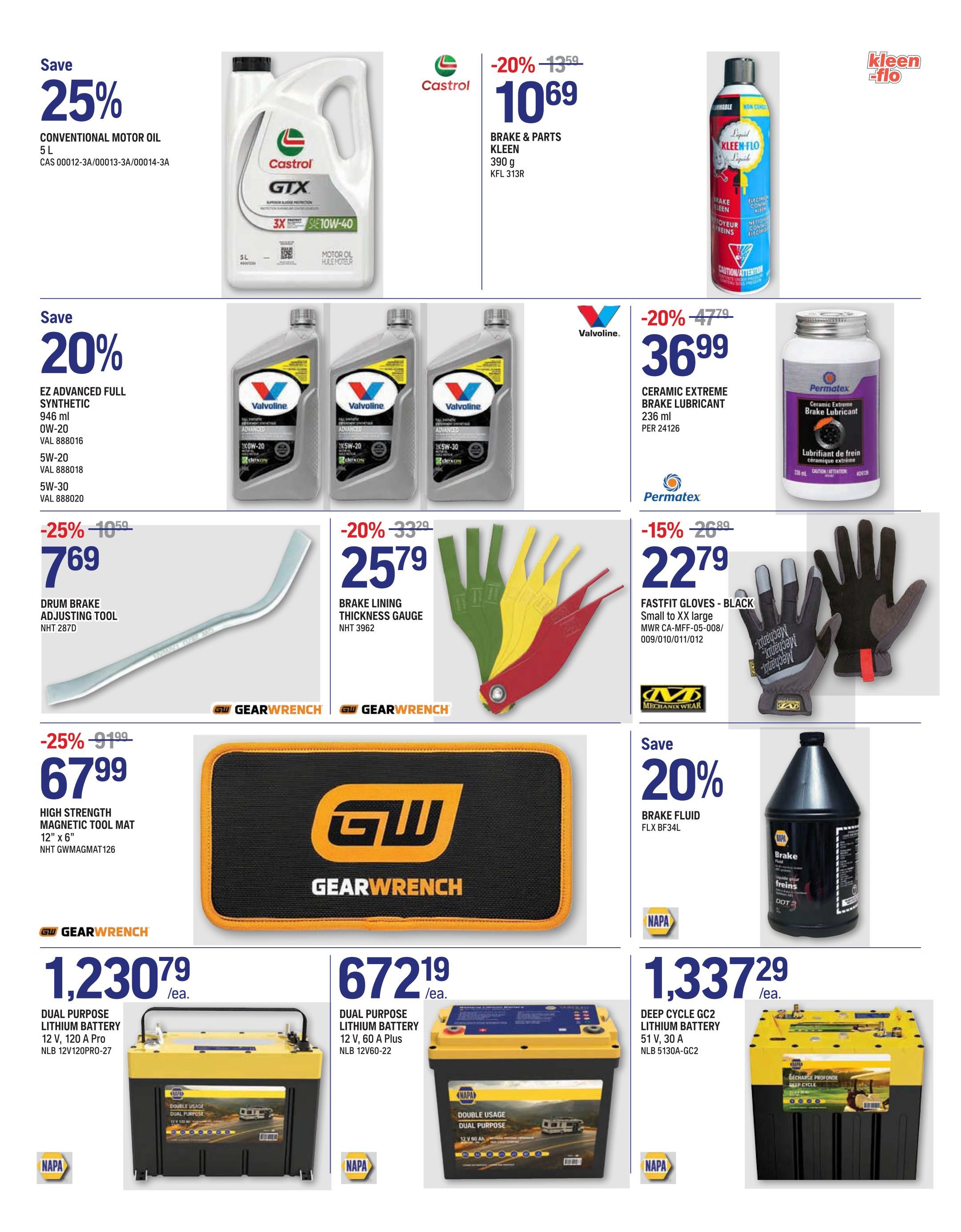 NAPA Auto Parts Flyer September 1 to 30 