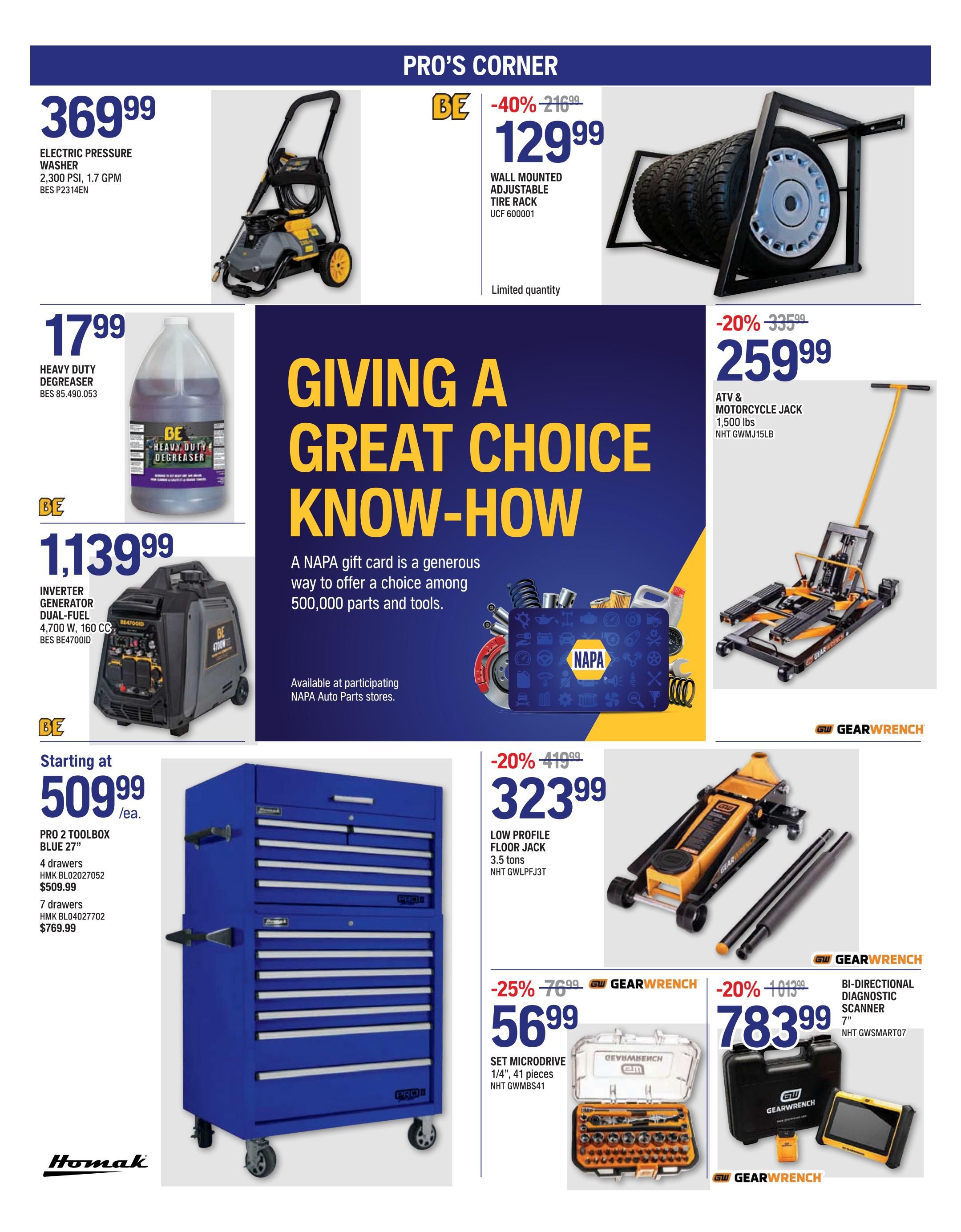 NAPA Auto Parts Flyer September 1 to 30 