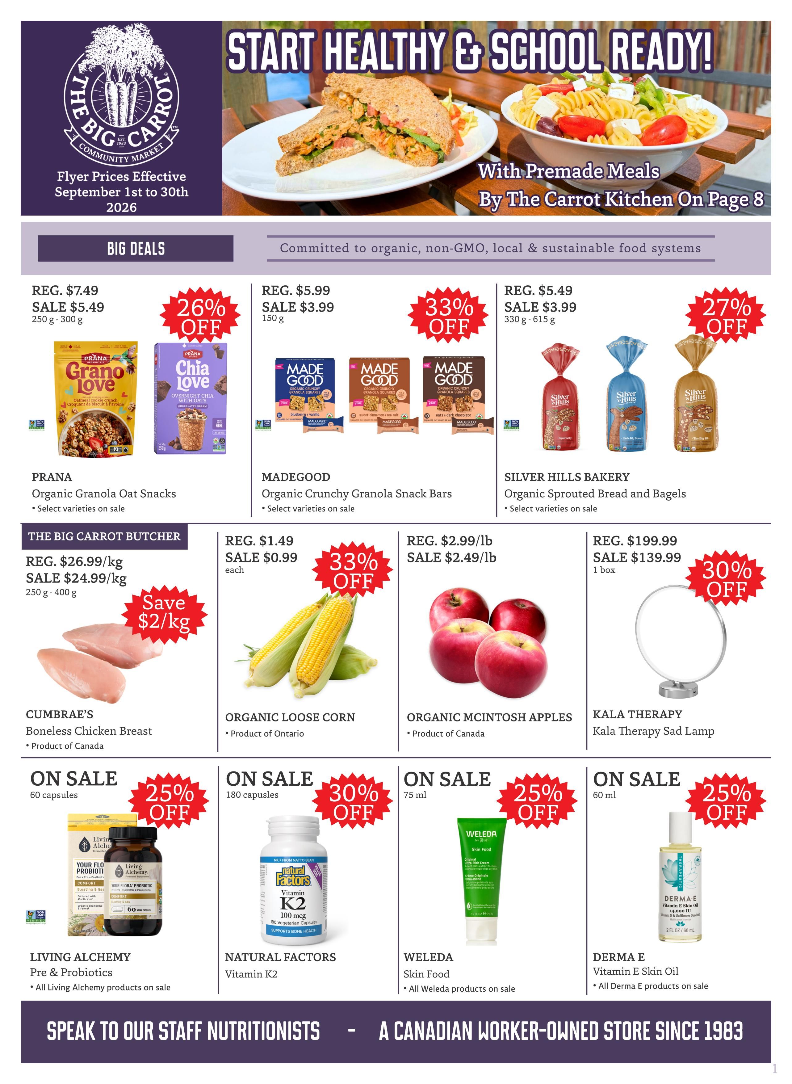 The Big Carrot Flyer September 1 to 30
