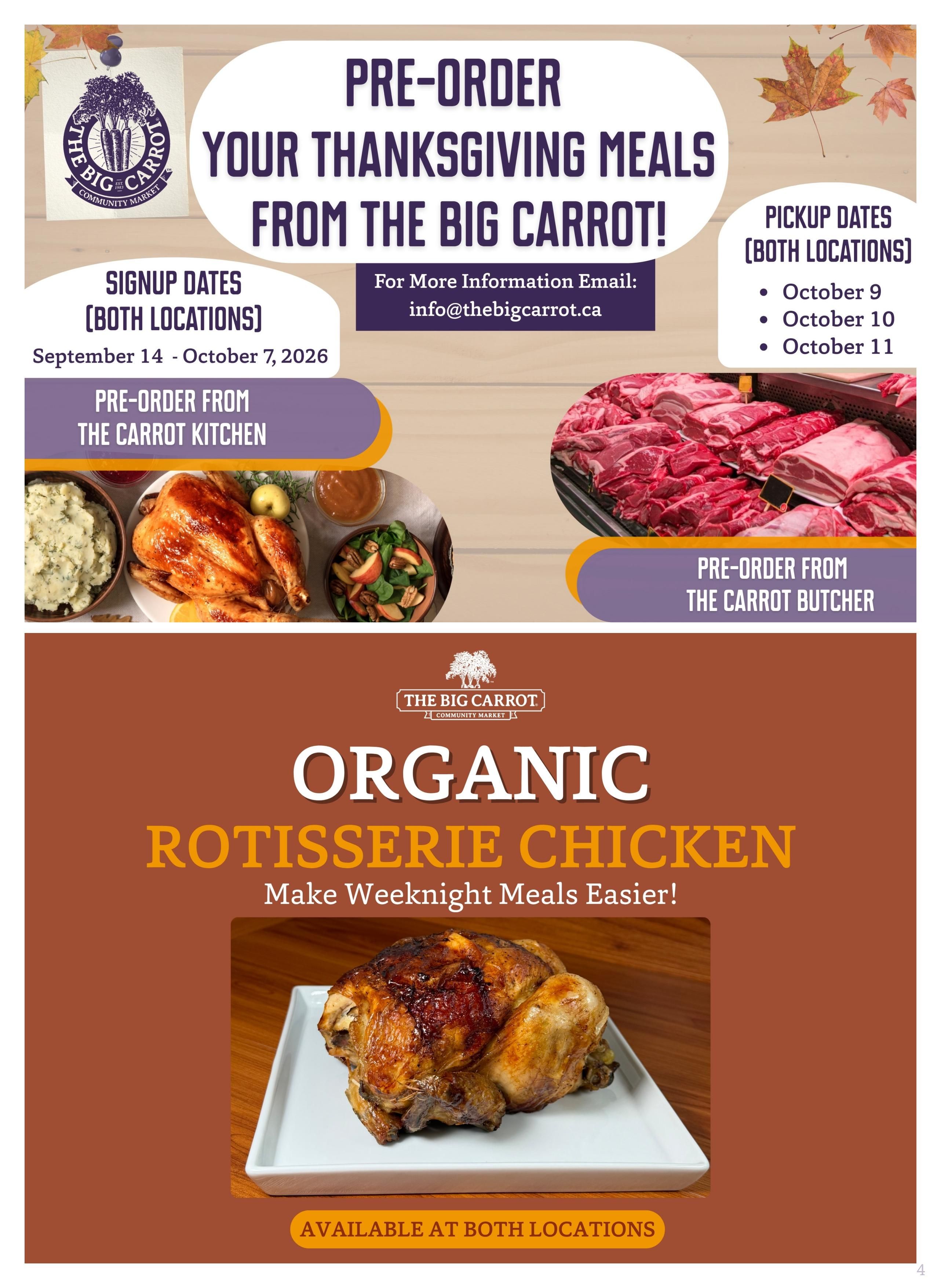 The Big Carrot Flyer September 1 to 30