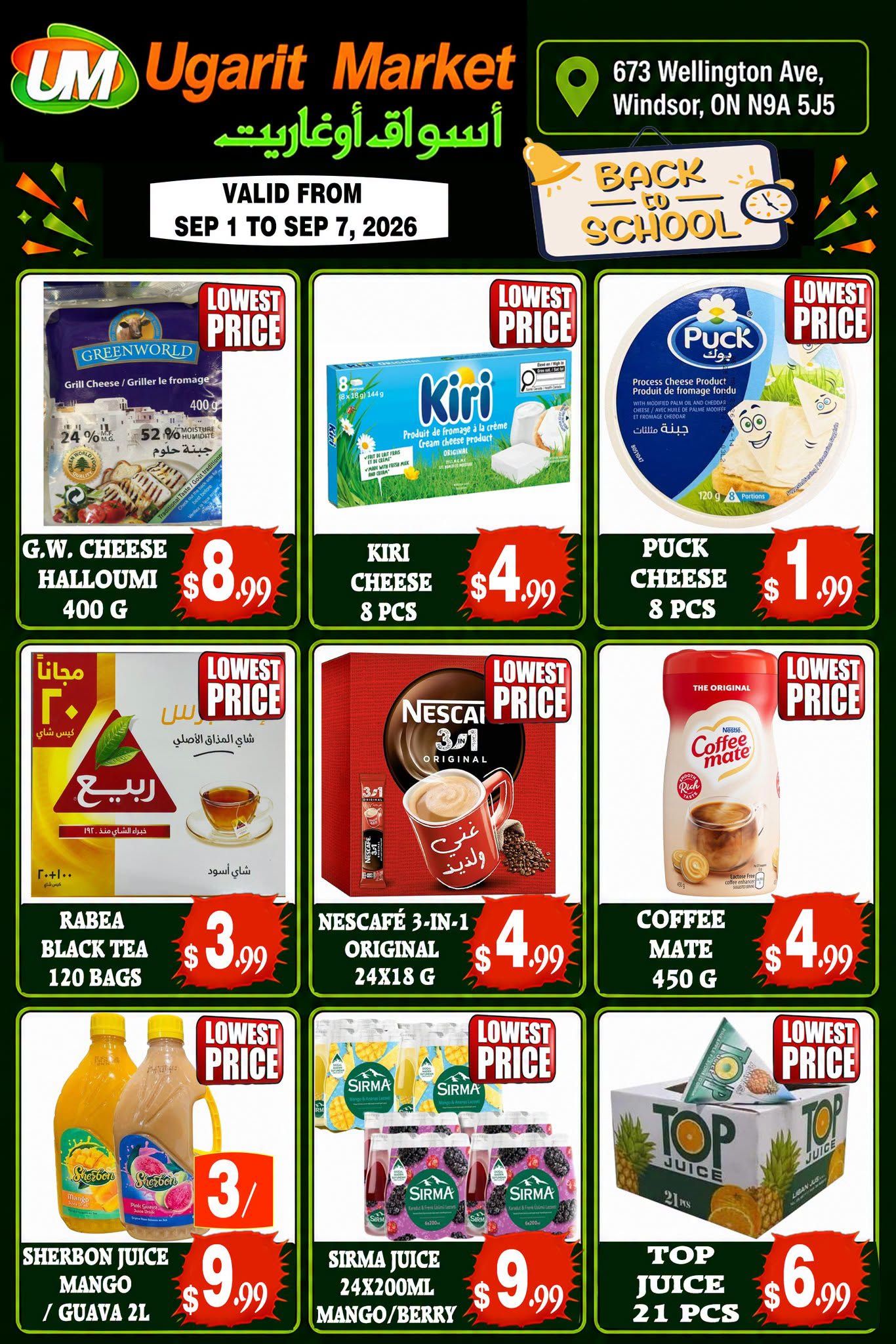 Ugarit Market Flyer September 1 to 7
