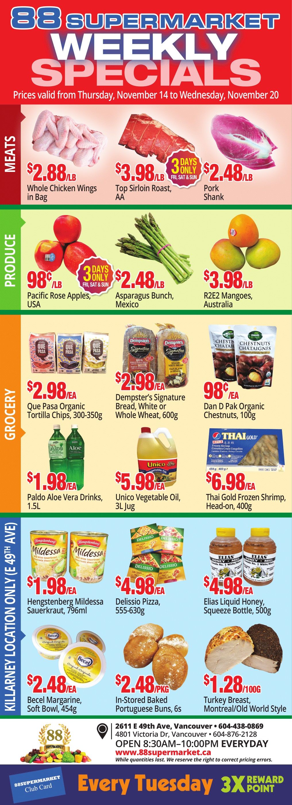 88 Supermarket Flyer November 14 to 20