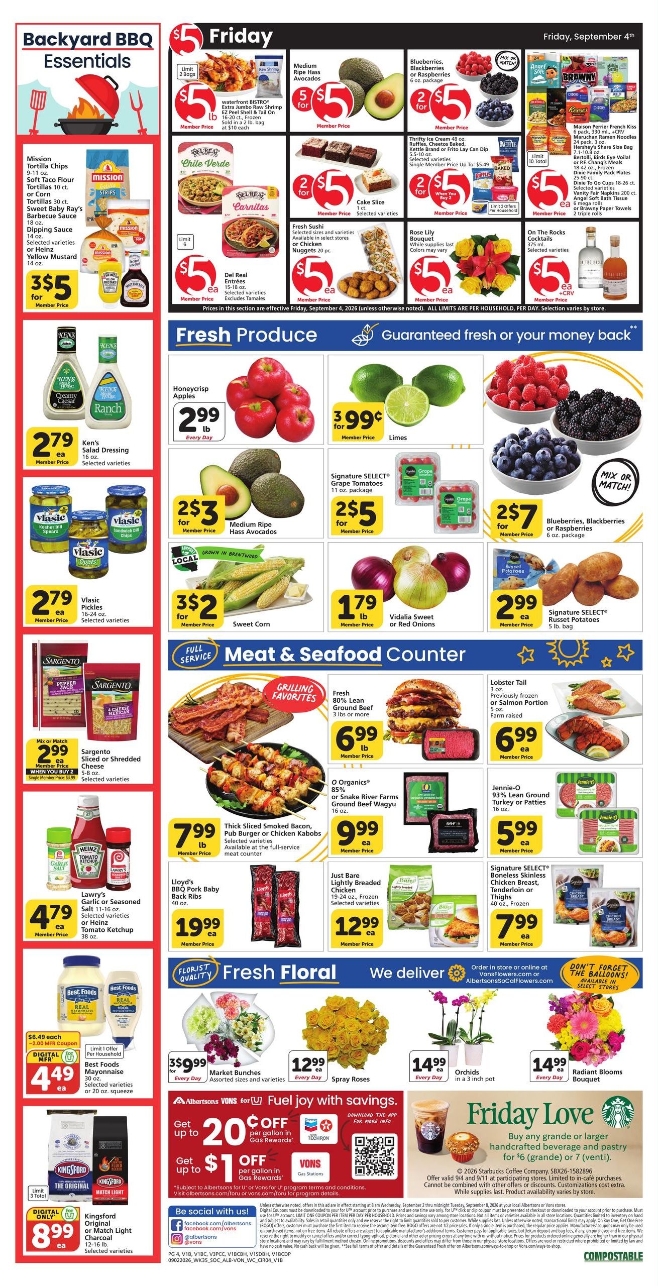 Albertsons (Alhambra Area, CA) Weekly Ad September 2 - 8, 2026