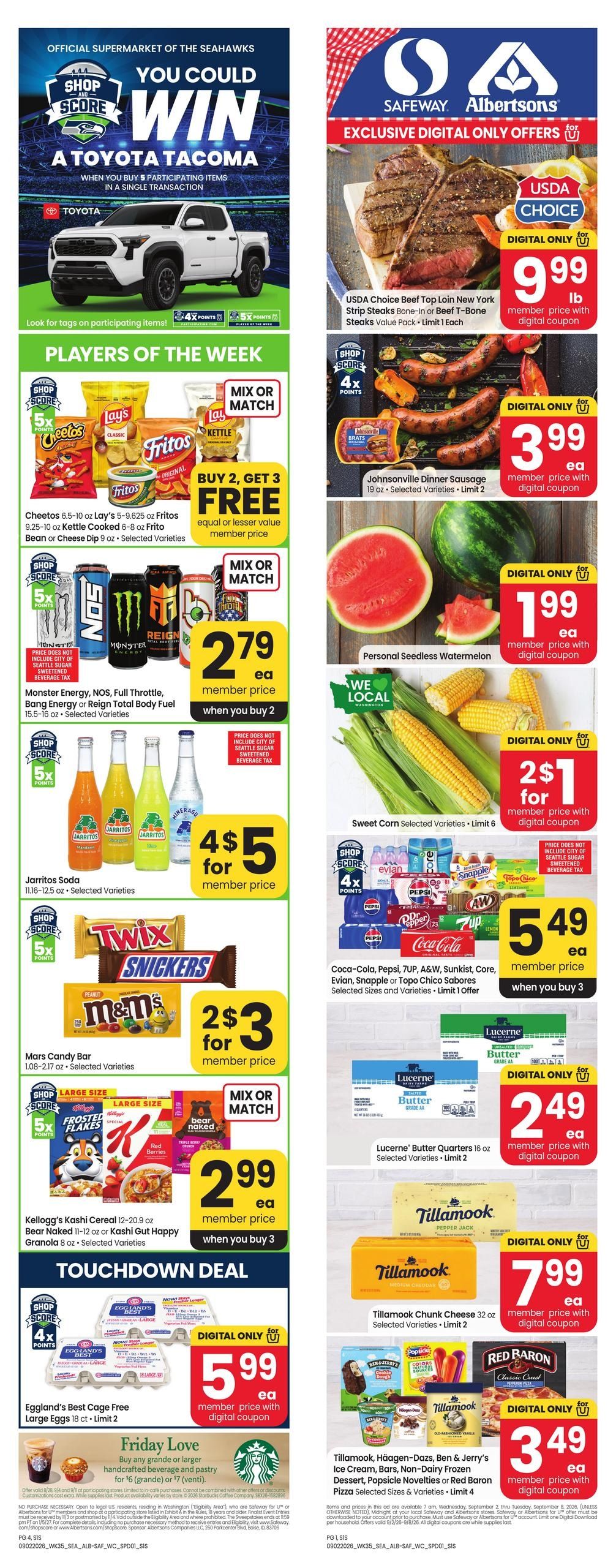 Albertsons (Bellevue Area, WA) Weekly Ad September 2 - 8, 2026