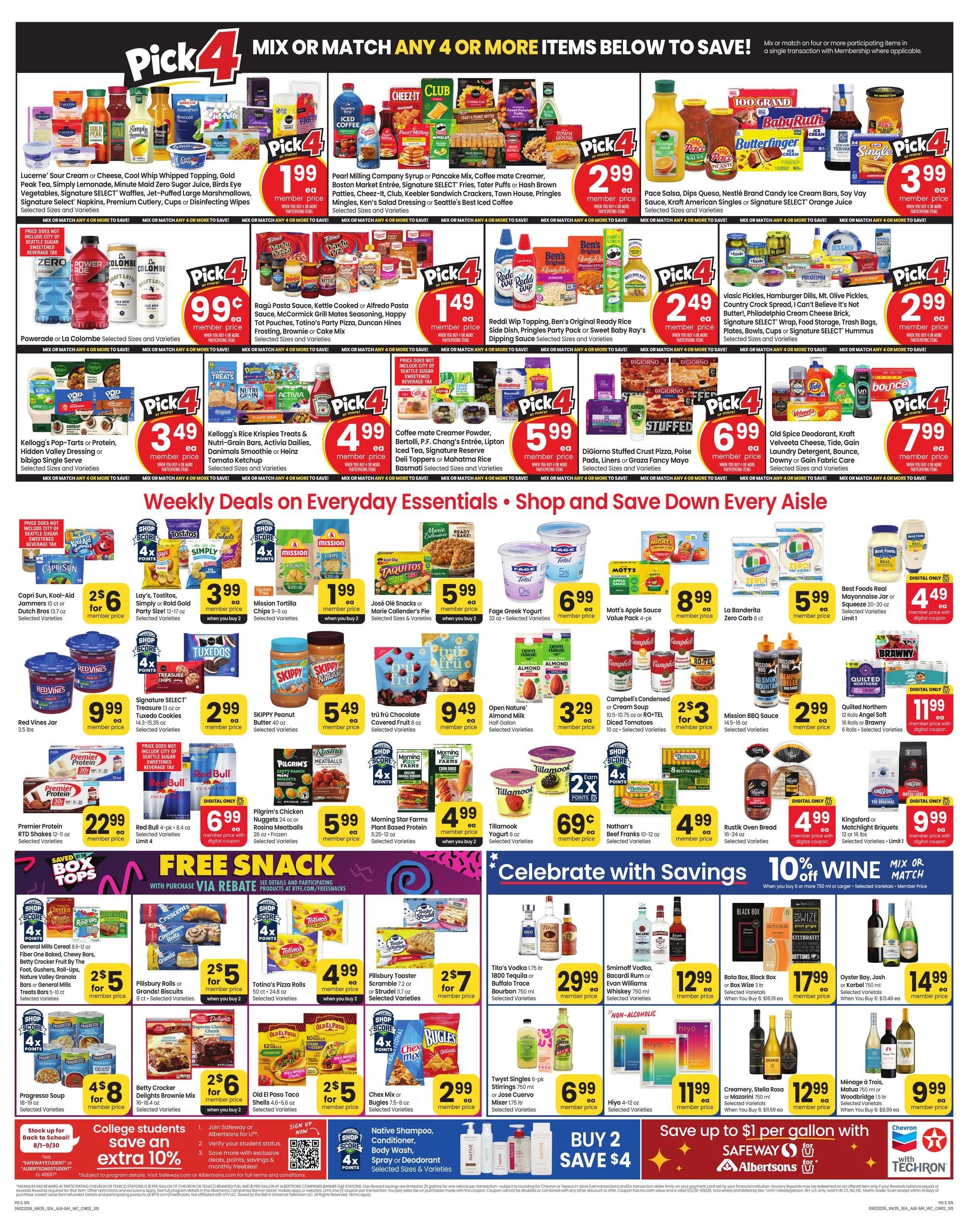 Albertsons (Bellevue Area, WA) Weekly Ad September 2 - 8, 2026