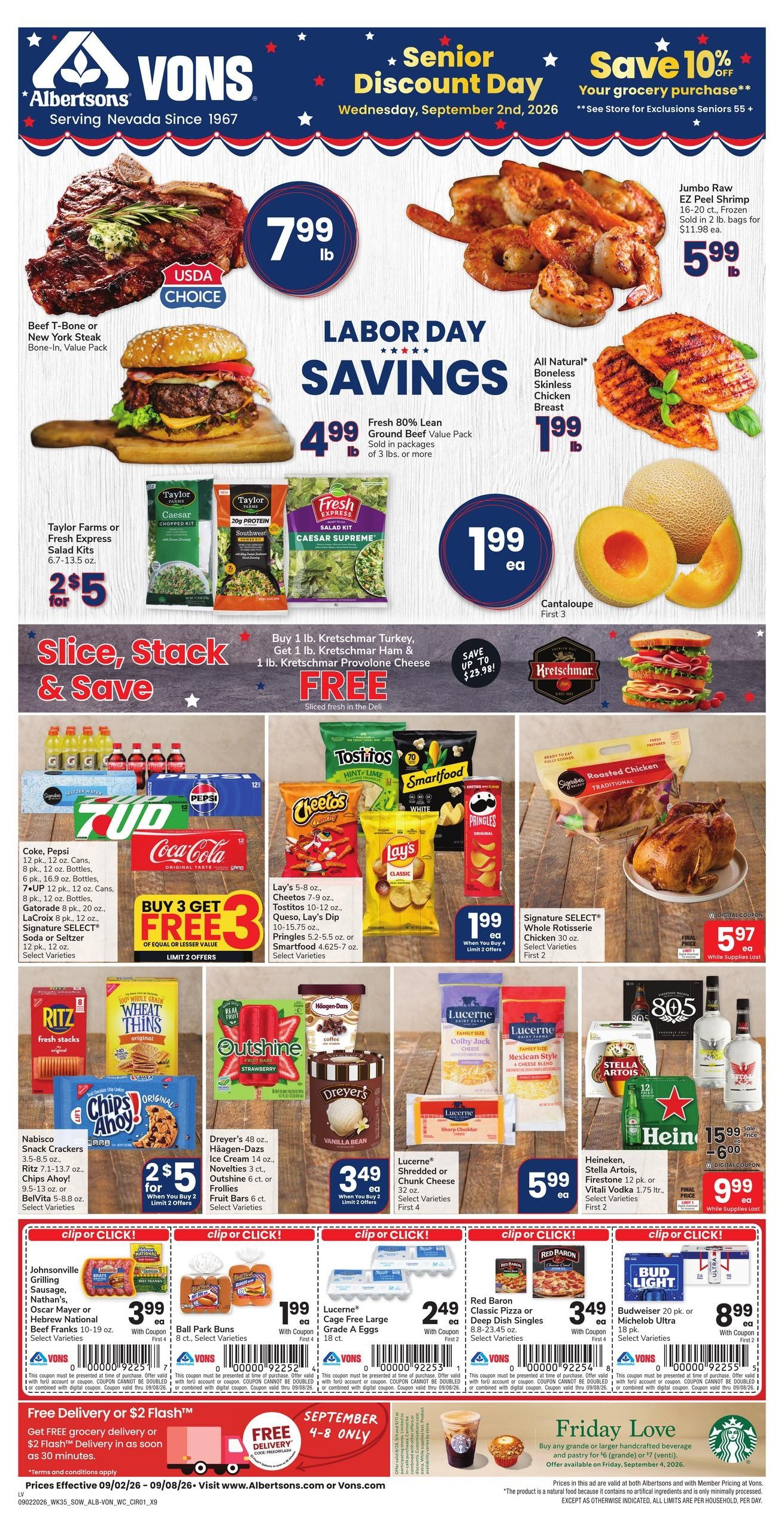 Albertsons (Temple Bar Marina Area, AZ) Weekly Ad September 2 - 8, 2026