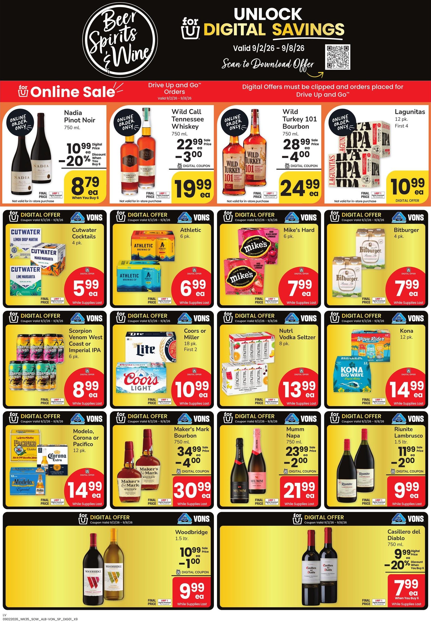 Albertsons (Temple Bar Marina Area, AZ) Weekly Ad September 2 - 8, 2026