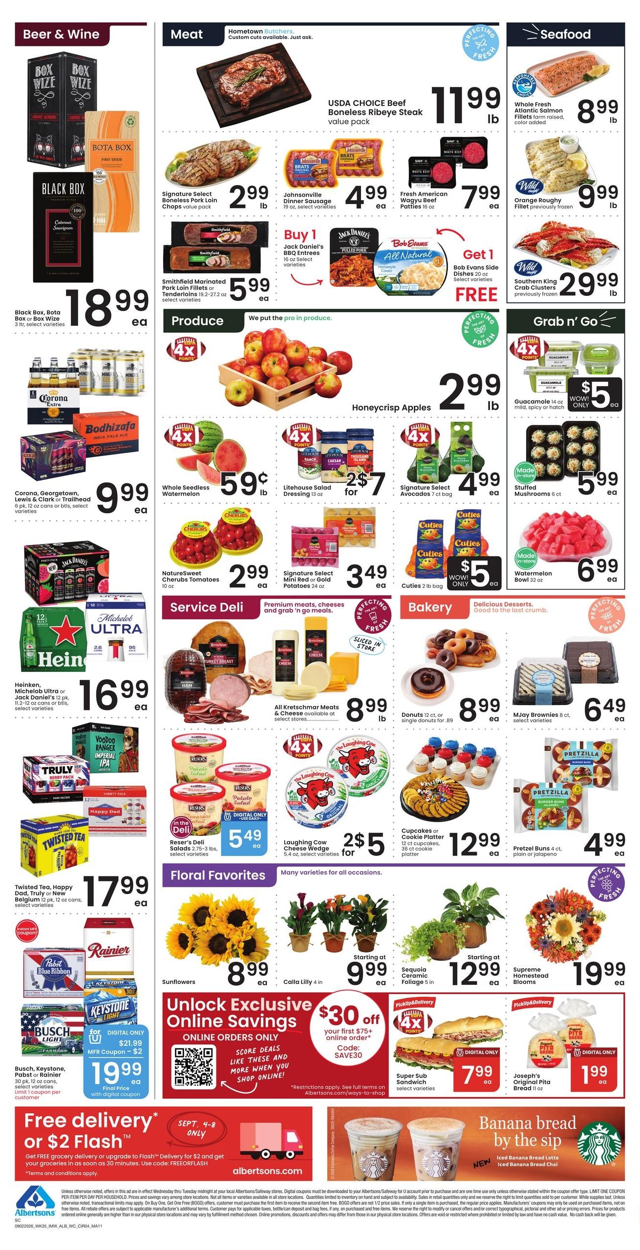 Albertsons (Browning Area, MT) Weekly Ad September 2 - 8, 2026