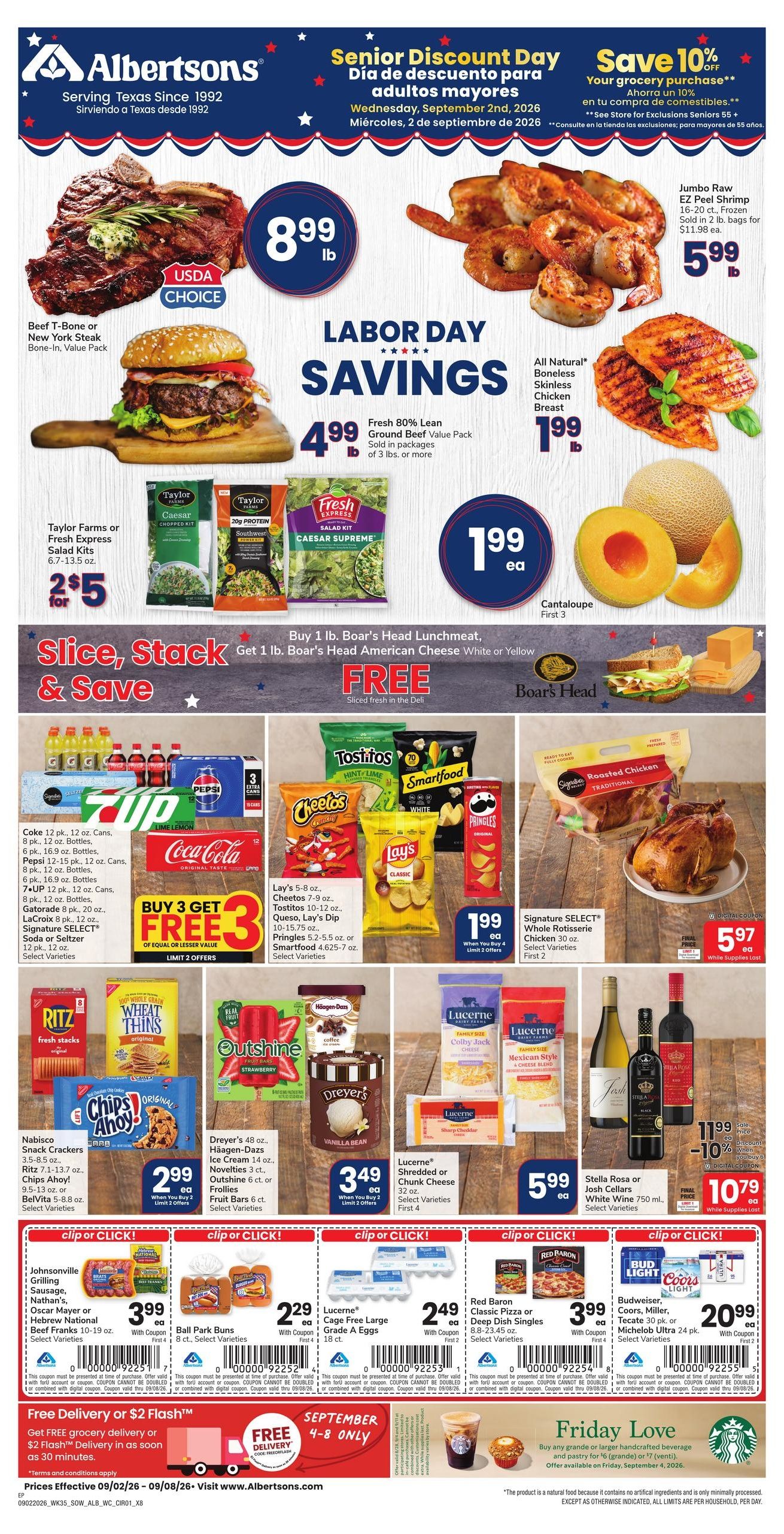 Albertsons (El Paso Area, TX) Weekly Ad September 2 - 8, 2026