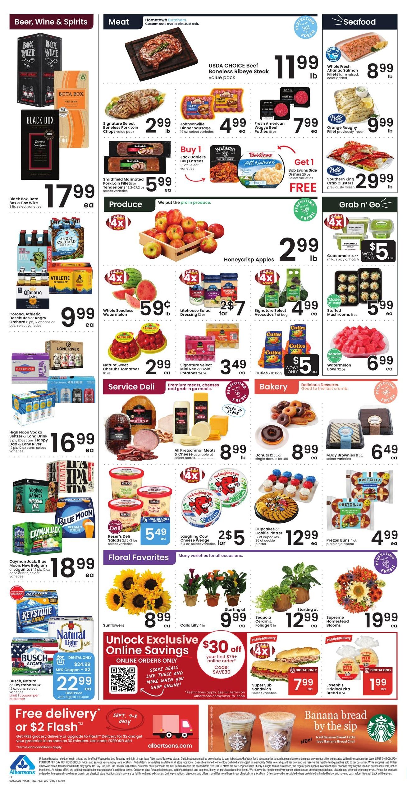 Albertsons (Carlin Area, NV) Weekly Ad September 2 - 8, 2026