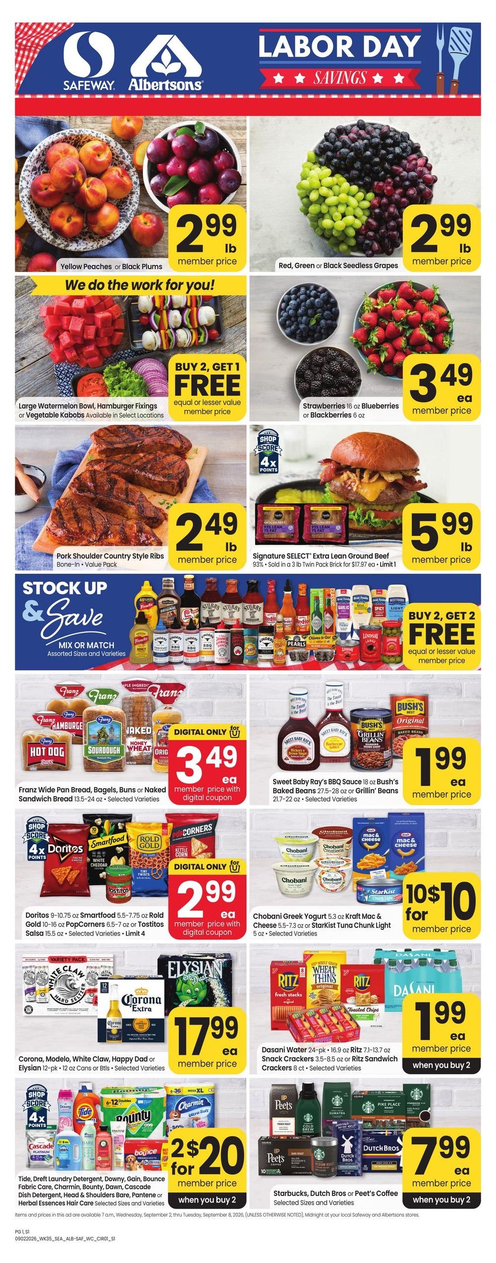 Albertsons (Bothell Area, WA) Weekly Ad September 2 - 8, 2026