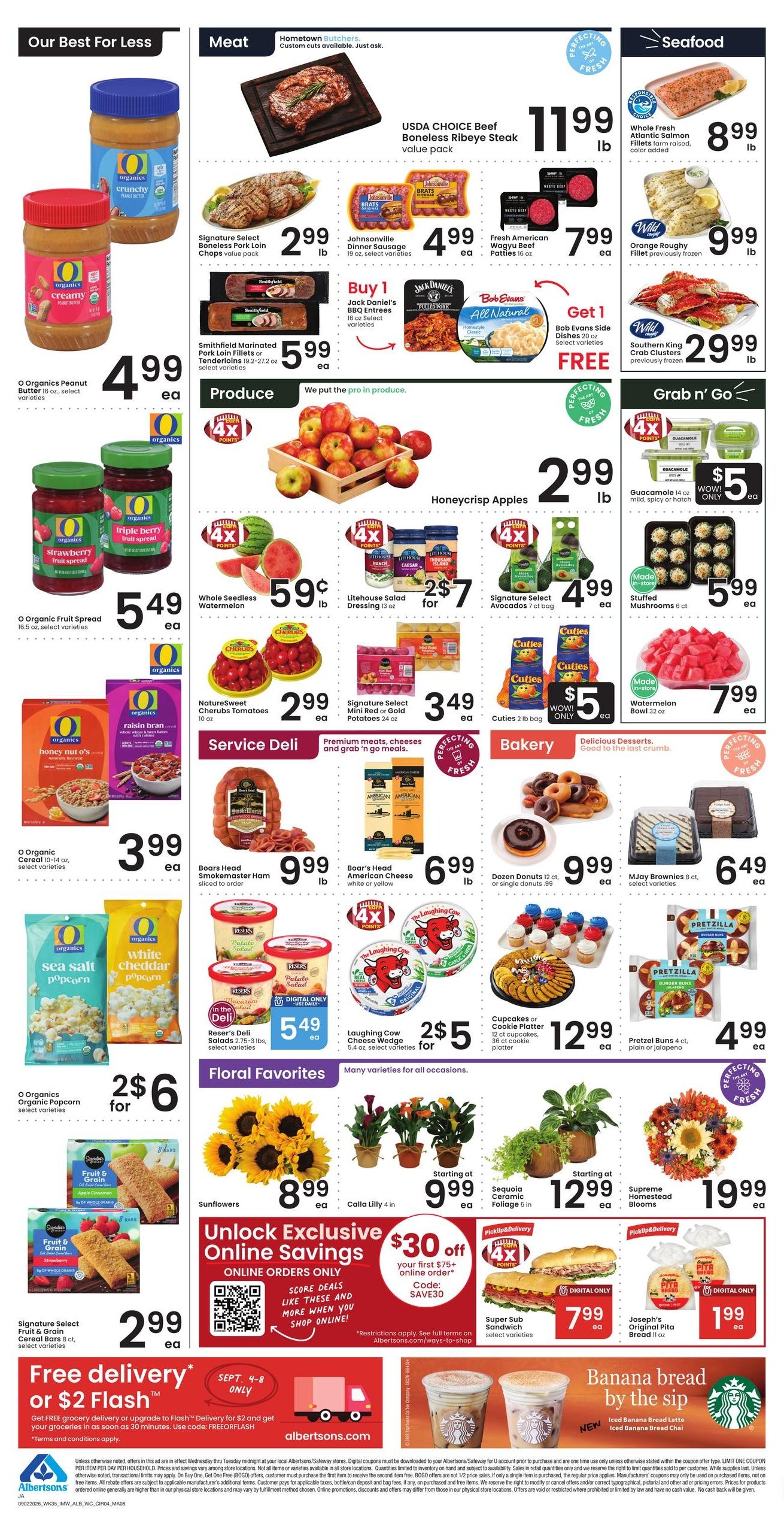 Albertsons (Driggs Area, ID) Weekly Ad September 2 - 8, 2026