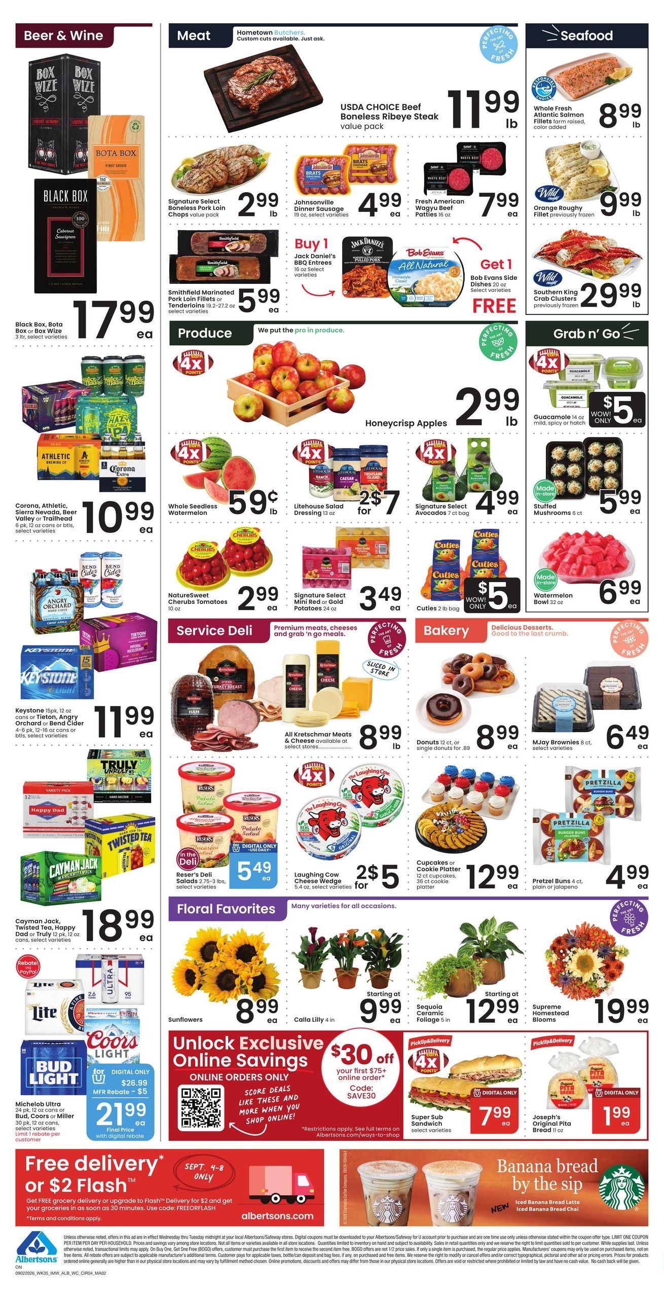 Albertsons (Ontario Area, OR) Weekly Ad September 2 - 8, 2026