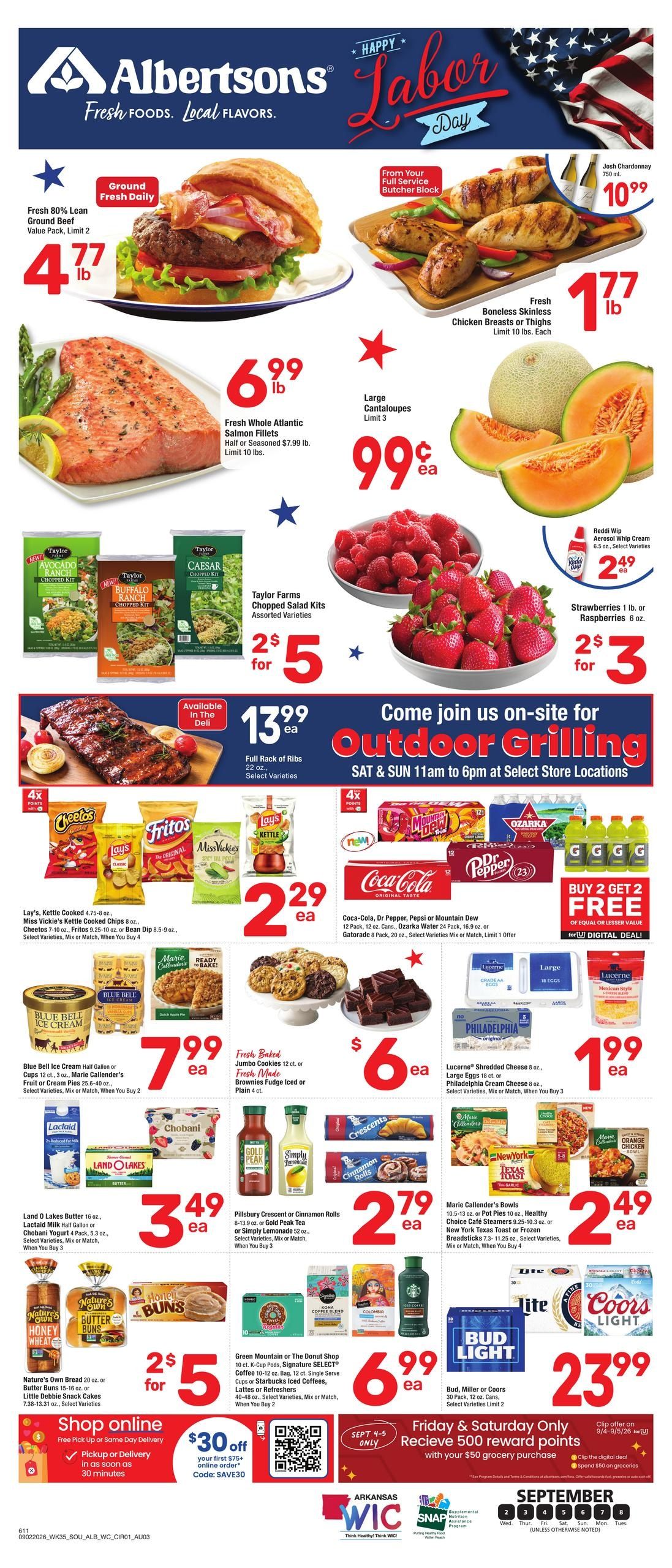 Albertsons (Blevins Area, AR) Weekly Ad September 2 - 8, 2026