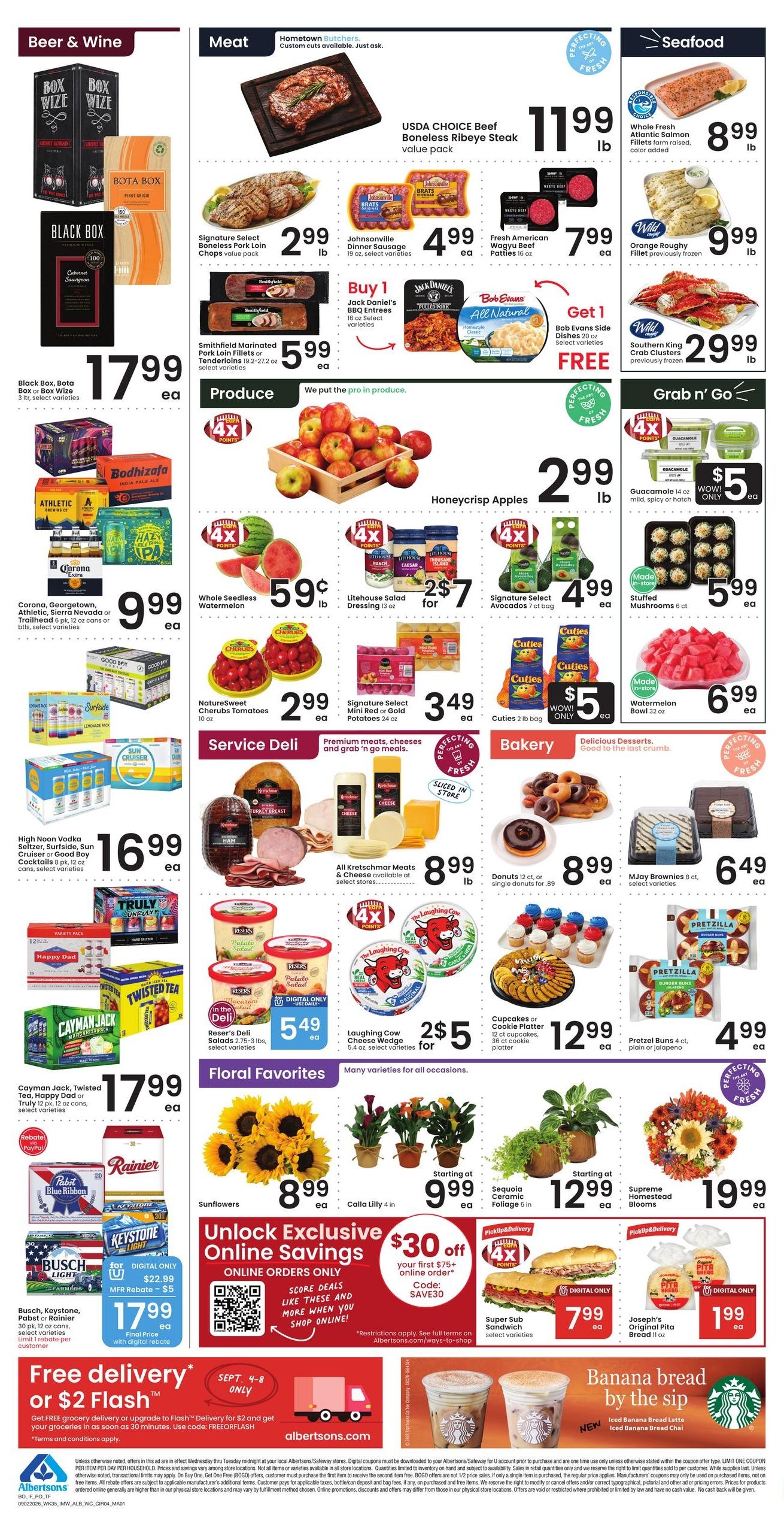 Albertsons (Twin Falls Area, ID) Weekly Ad September 2 - 8, 2026