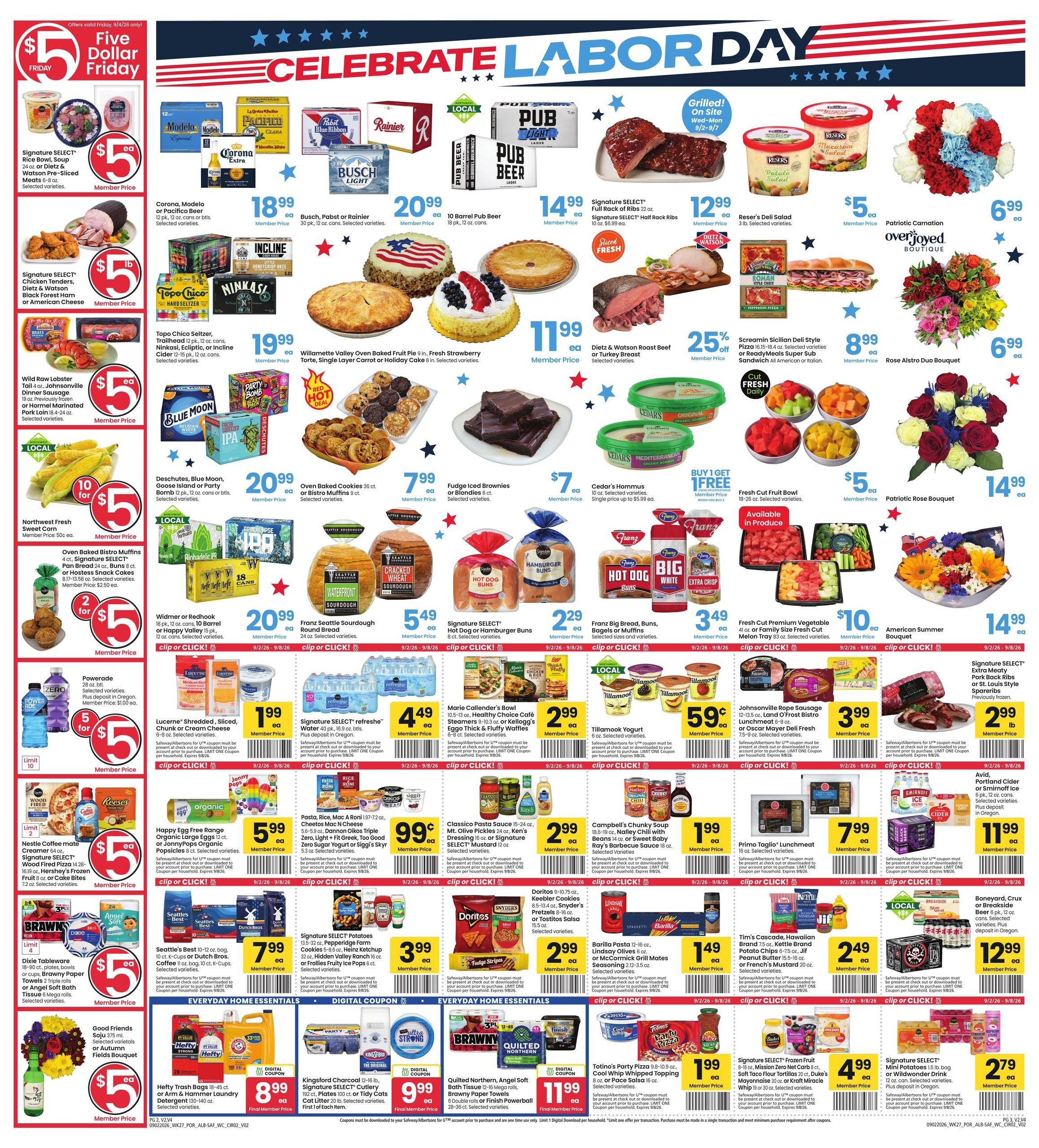 Albertsons (Vancouver Area, WA) Weekly Ad September 2 - 8, 2026