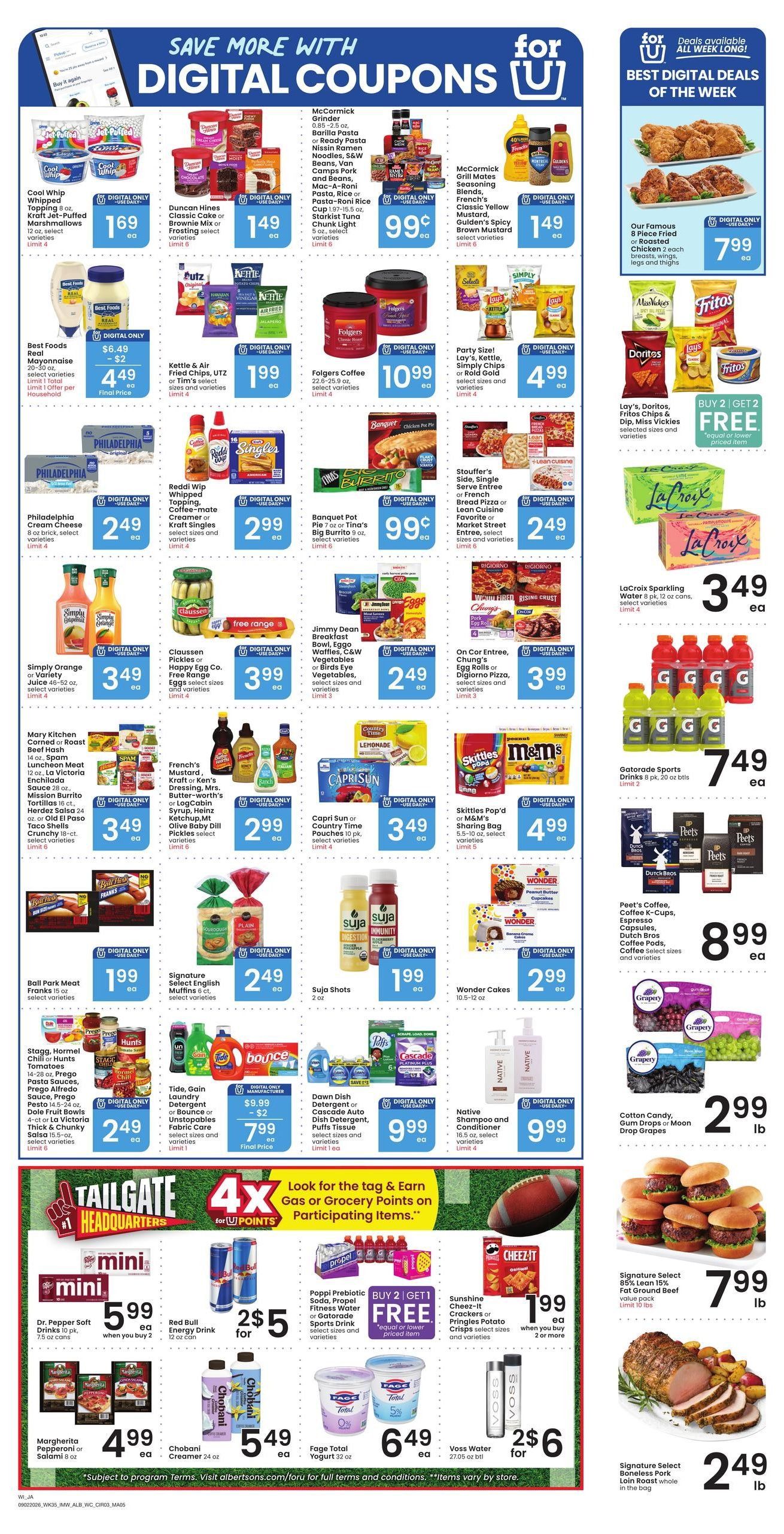 Albertsons (Williston Area, ND) Weekly Ad September 2 - 8, 2026