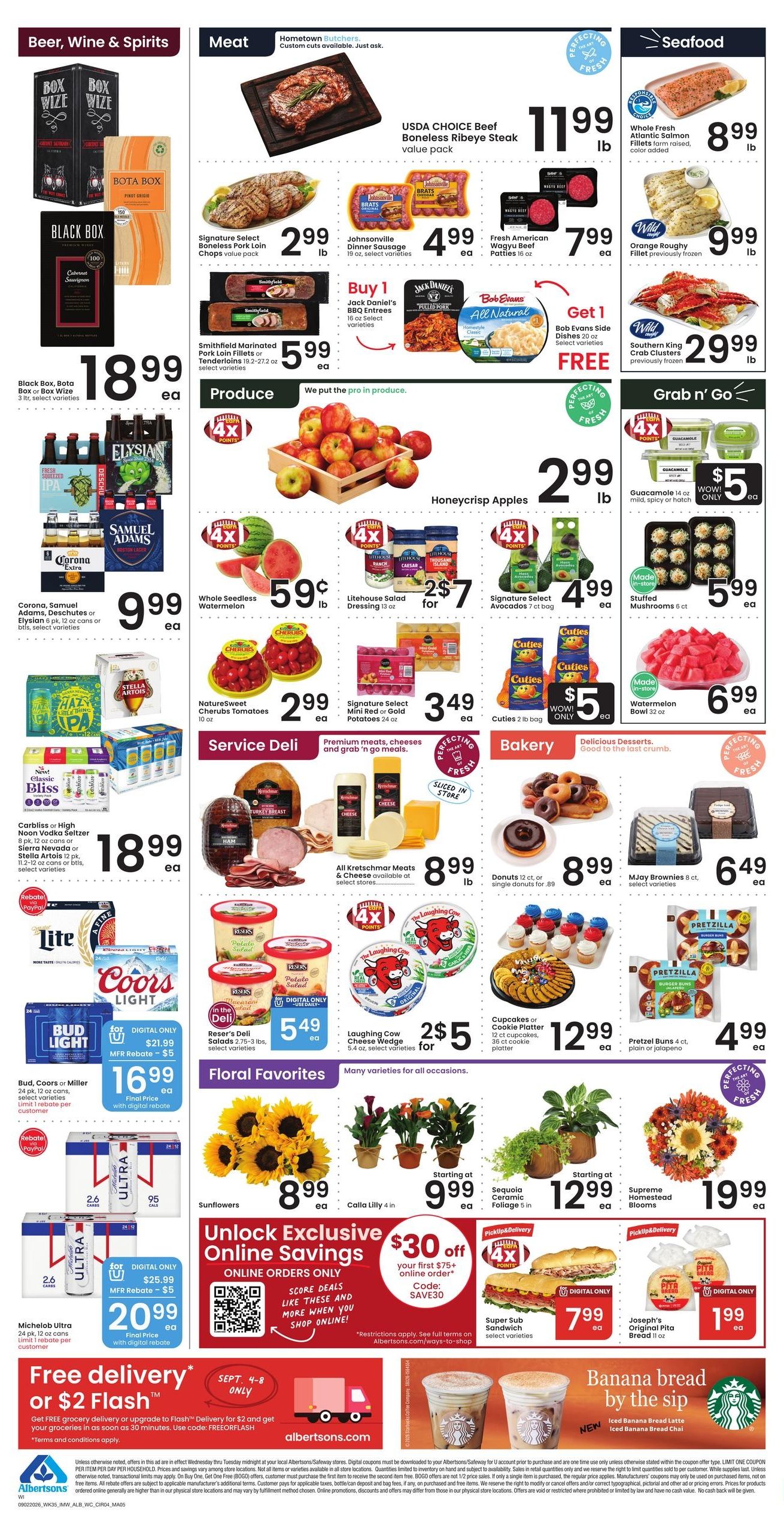 Albertsons (Williston Area, ND) Weekly Ad September 2 - 8, 2026