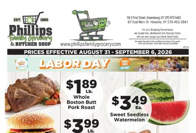 Phillips Family IGA Weekly Ad August 31 - September 6, 2026