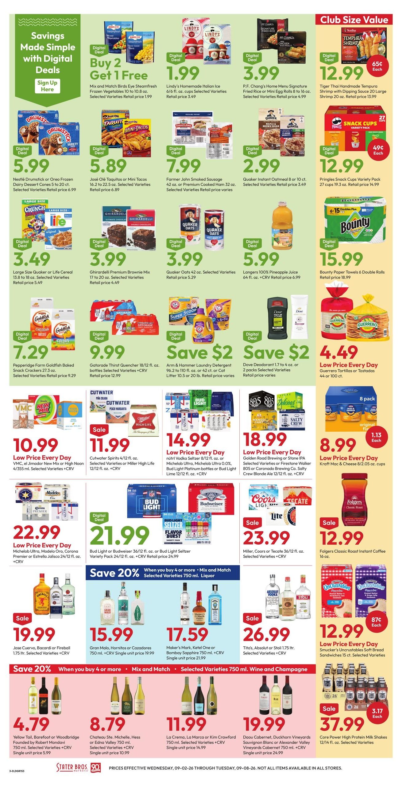 Stater Bros. Markets (Alhambra Area, CA) Weekly Ad September 2 - 8, 2026
