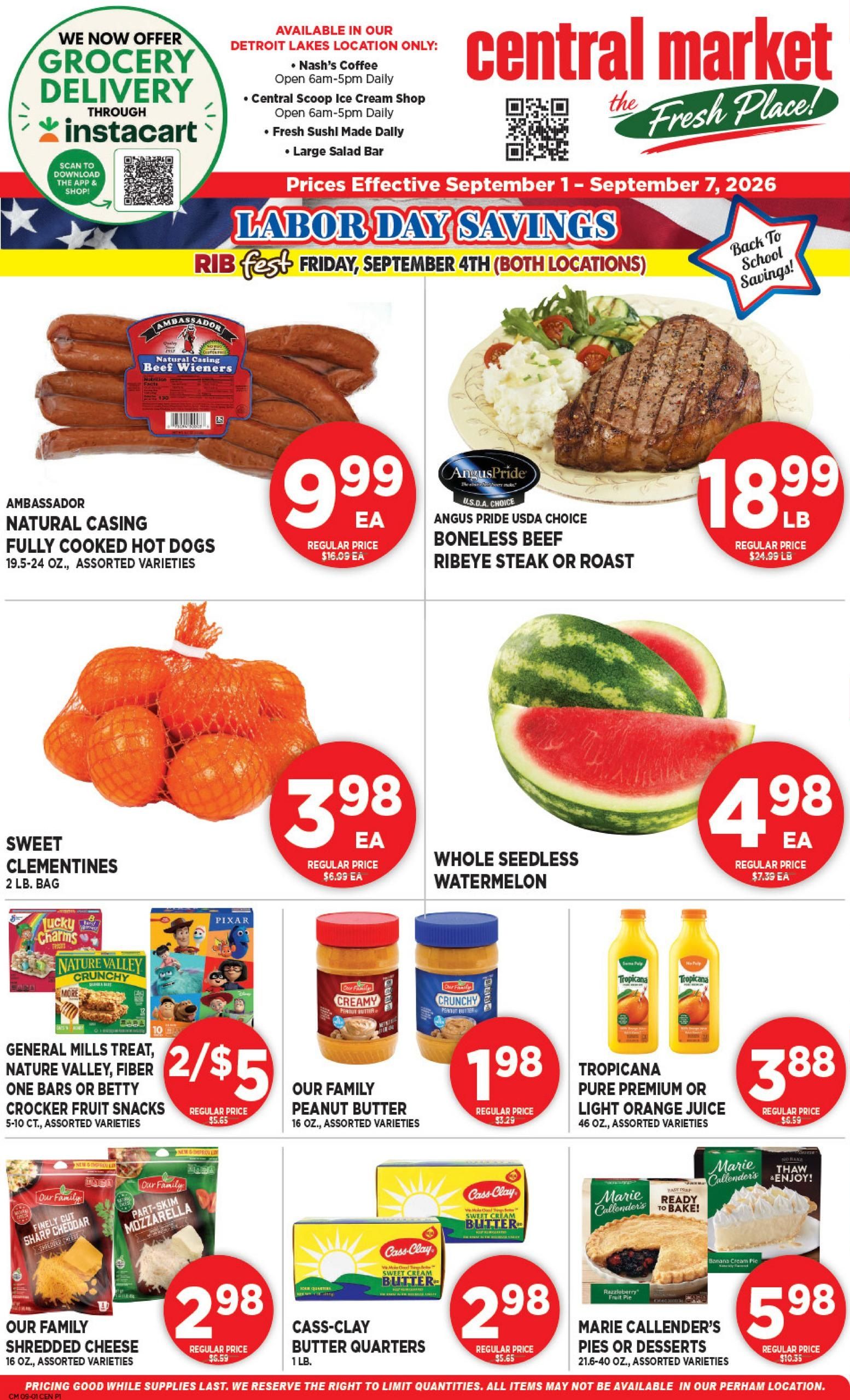 Central Market Weekly Ad September 1 - 7, 2026