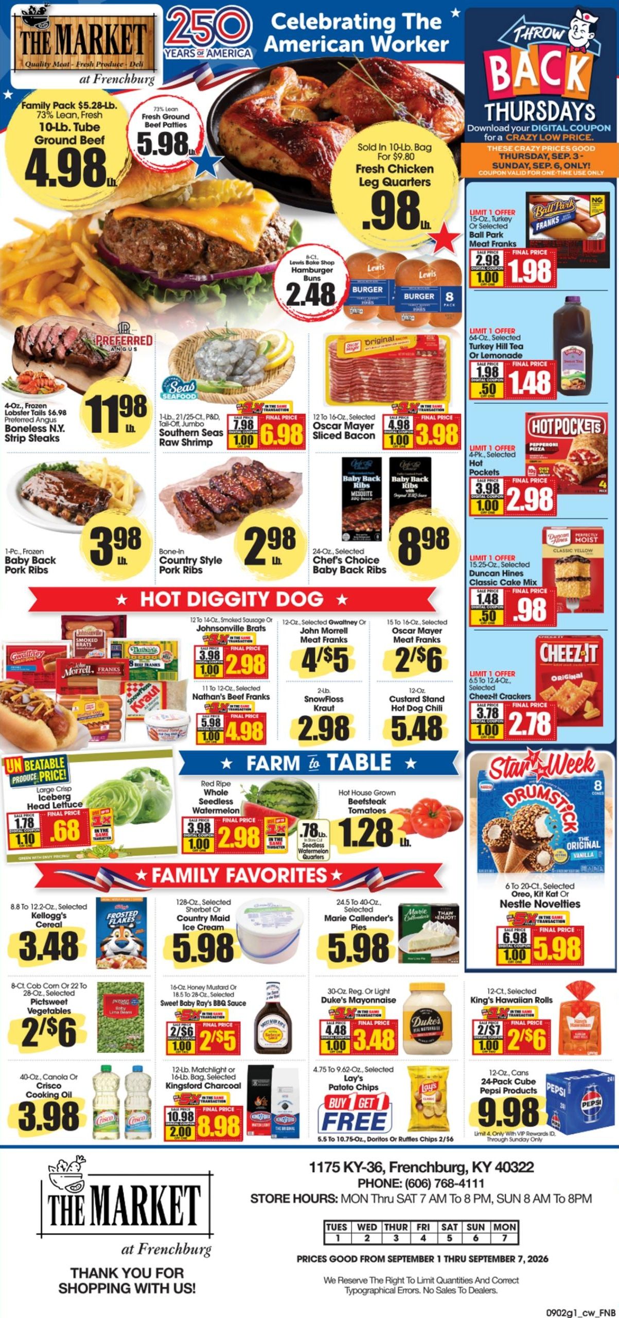 CW Foods (Campton Area, KY) Weekly Ad September 1 - 7, 2026