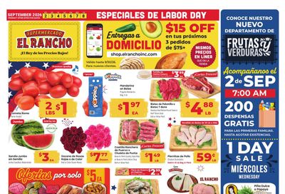 El Rancho Supermercado (Dallas Area, TX) Weekly Ad September 2 - 8, 2026