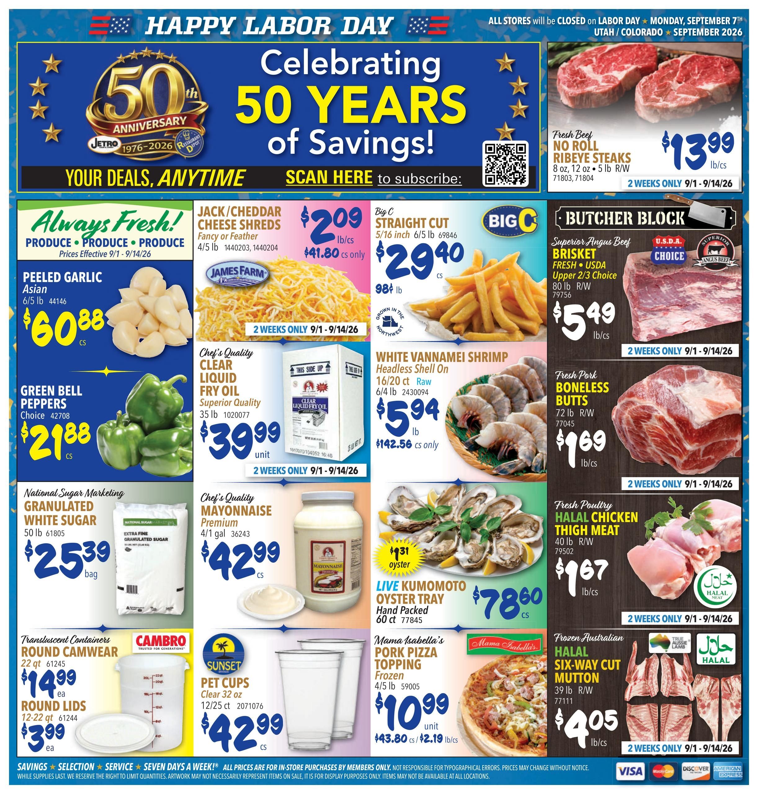 Restaurant Depot (Arvada Area, CO) Weekly Ad September 1 - 30, 2026