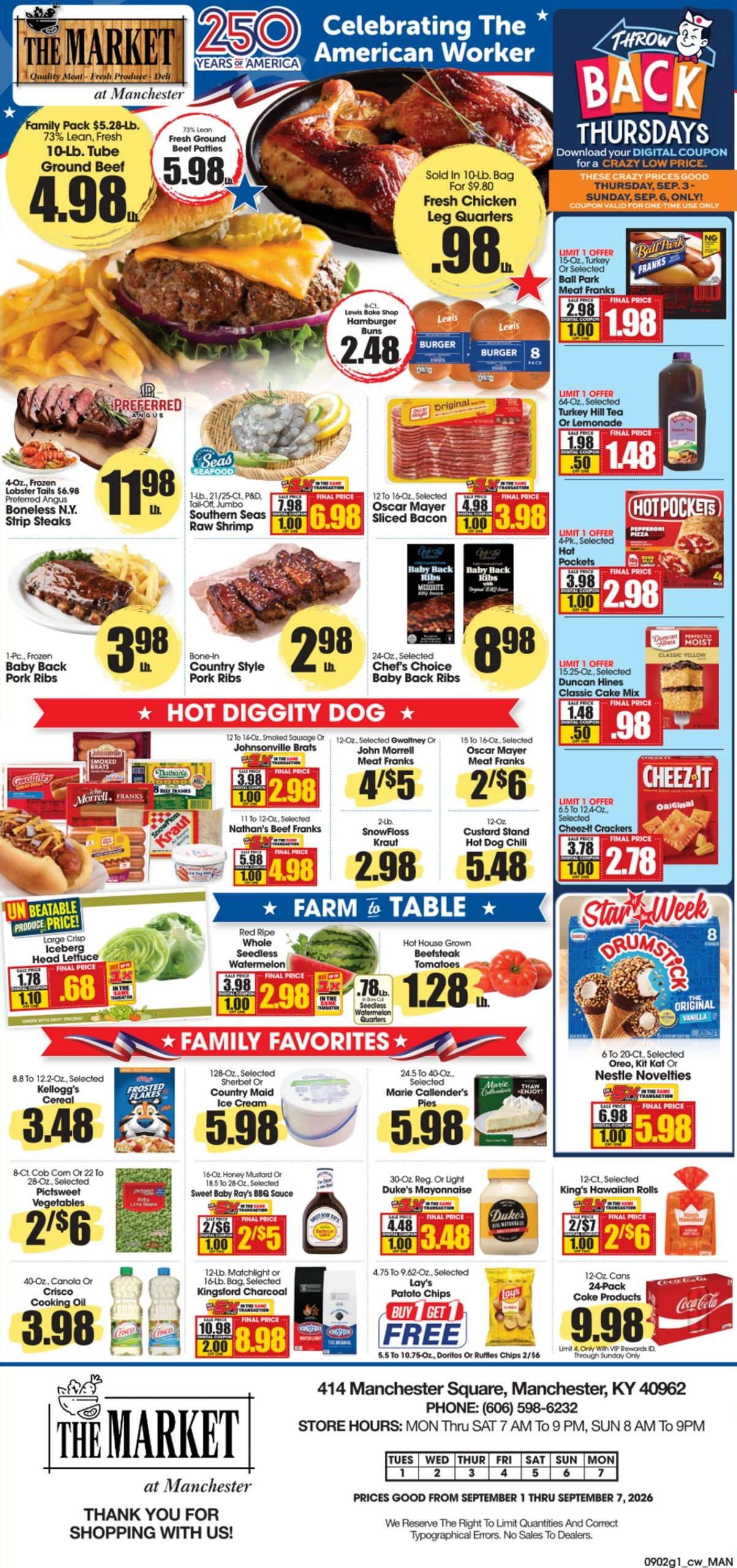 CW Foods (London Area, KY) Weekly Ad September 1 - 7, 2026