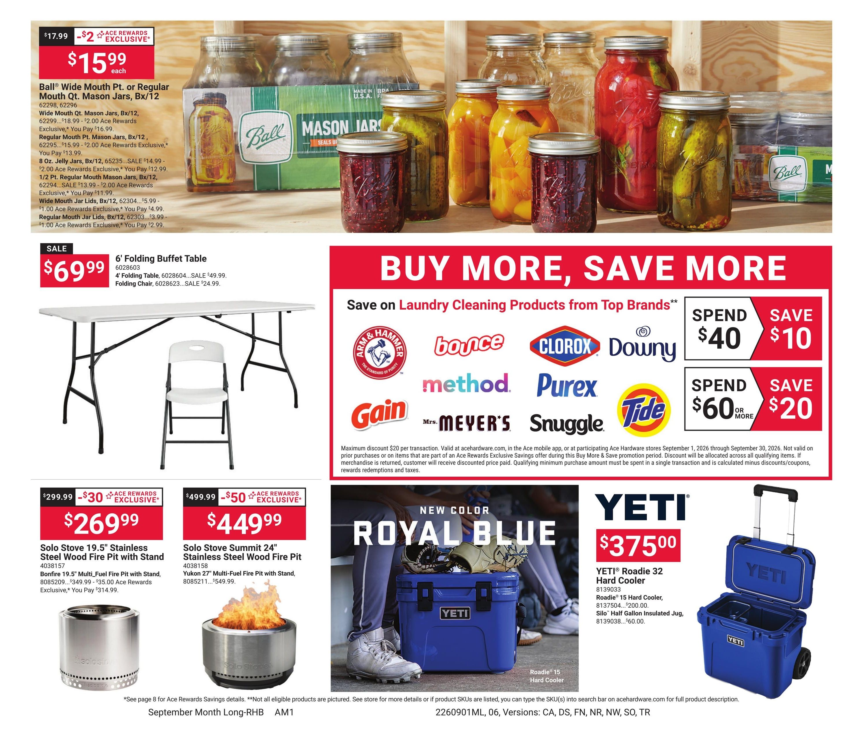Ace Hardware (Alhambra Area, CA) Red Hot Buys Weekly Ad September 1 - 30, 2026