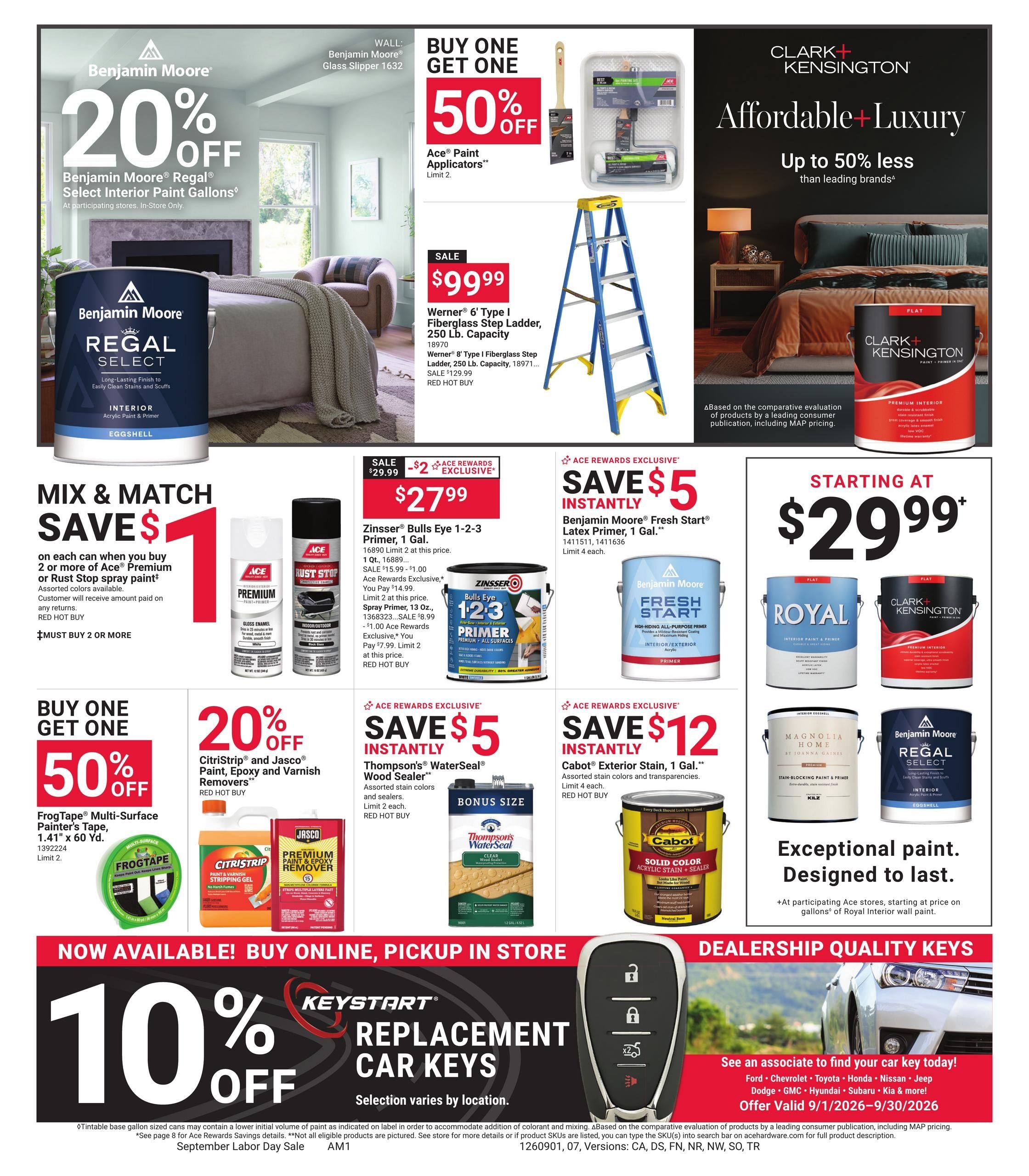 Ace Hardware (Alhambra Area, CA) September Labor Day Weekly Ad September 1 - 14, 2026