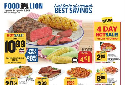 Food Lion (Orbisonia Area, PA) Weekly Ad September 2 - 8, 2026