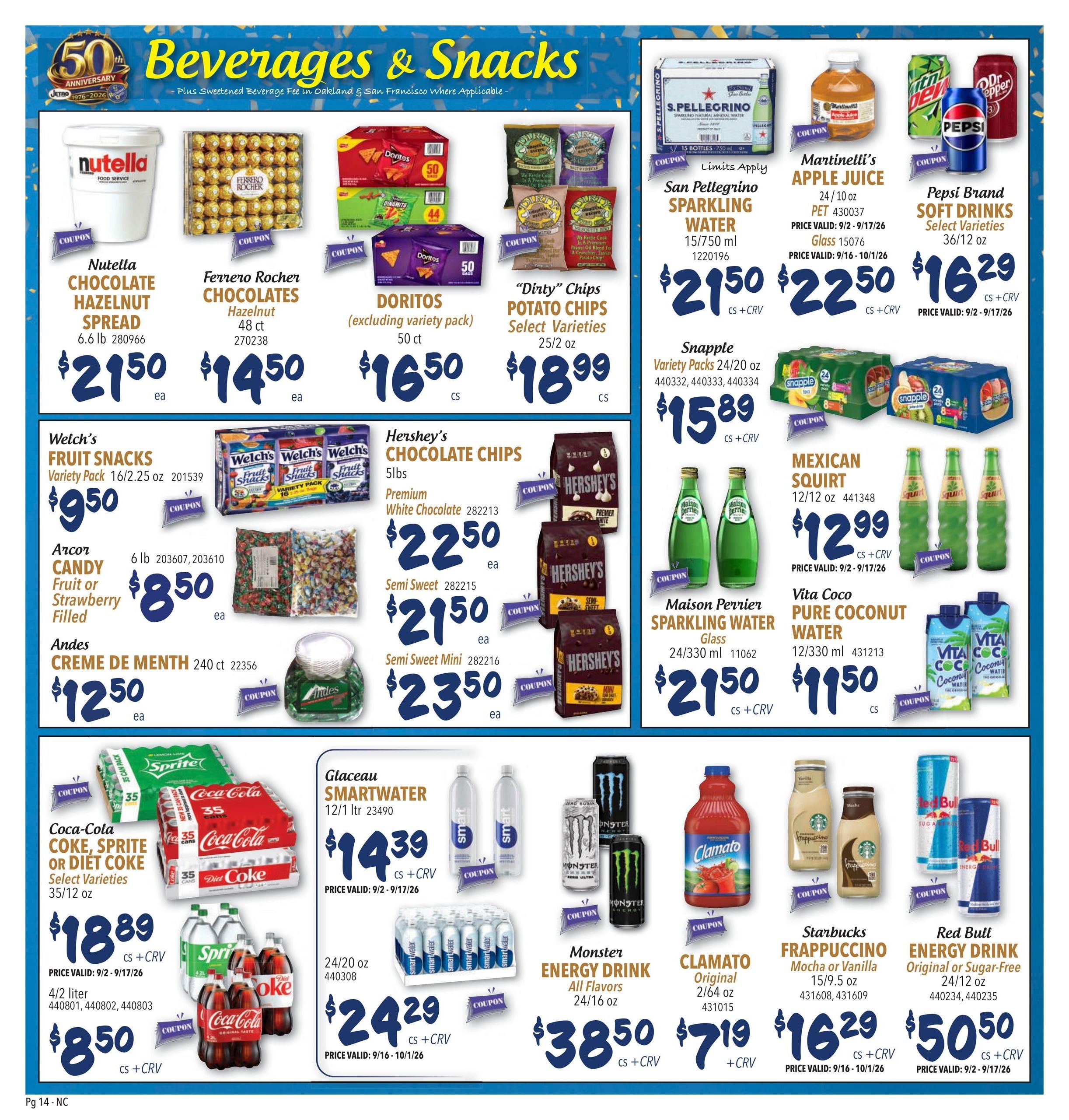 Restaurant Depot (Alameda Area, CA) Weekly Ad September 1 - 30, 2026